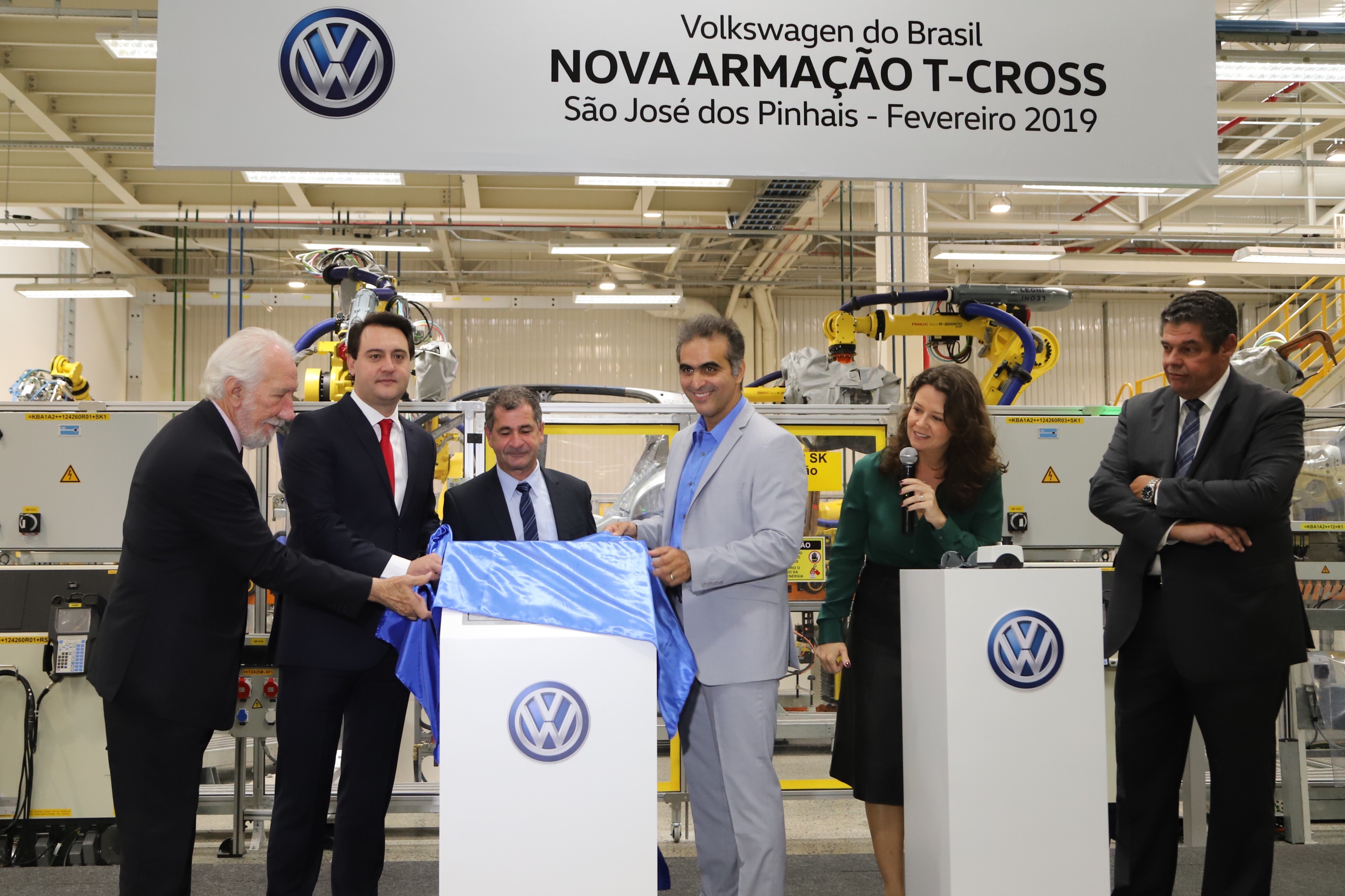 Governador Carlos Massa Ratinho Júnior participa da solenidade de comemoração de 20 anos da Volkswagen no Paraná. - São José dos Pinhais, 19/02/2019 - Foto: José Fernando Ogura/ANPr