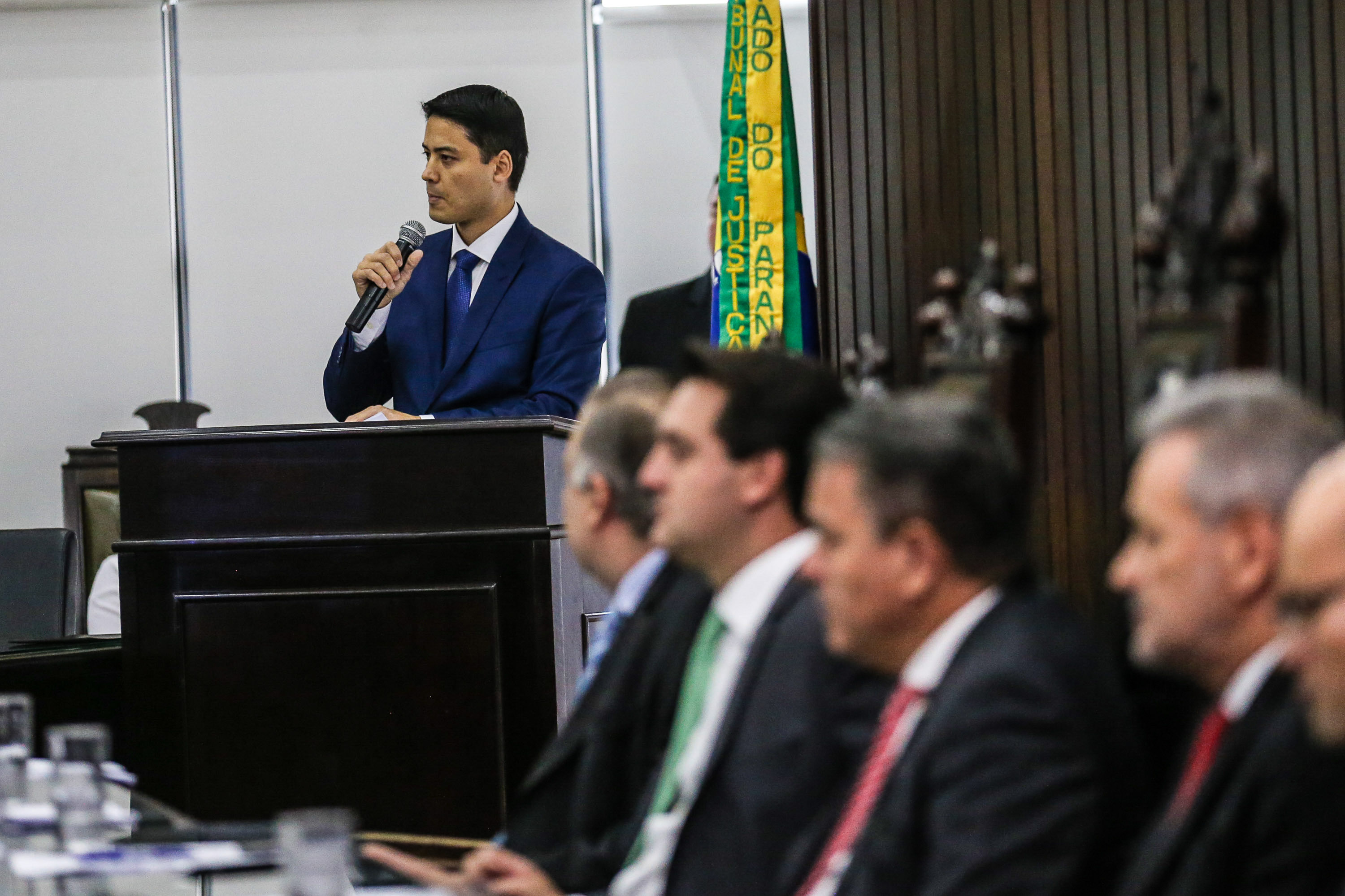 O governador Carlos Massa Ratinho Junior participa da solenidade que formaliza a Força-Tarefa Infância Segura de Prevenção e Combate a Crimes Contra a Criança, nesta quinta-feira (21) no Palácio da Justiça. Curitiba, 21/02/2019 - Foto: Geraldo Bubniak/ANPr