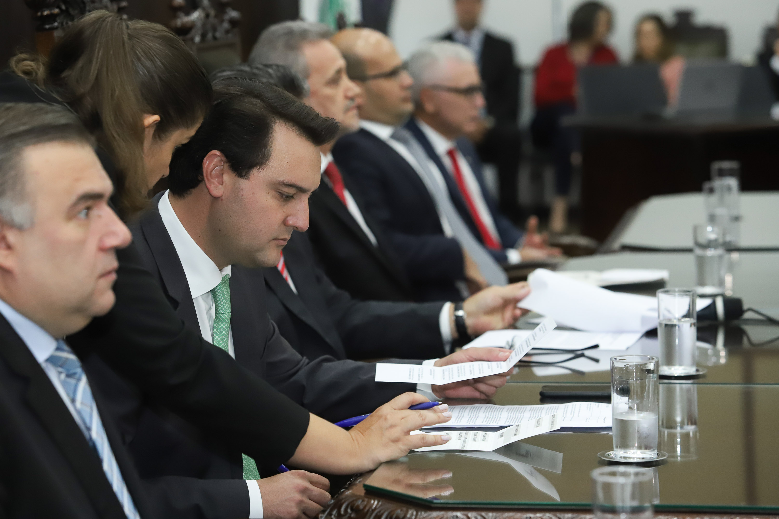 O governador Carlos Massa Ratinho Junior participa da solenidade que formaliza a Força-Tarefa Infância Segura de Prevenção e Combate a Crimes Contra a Criança, nesta quinta-feira (21) no Palácio da Justiça. Curitiba, 21/02/2019 - Foto: Rodrigo Félix Leal/ANPr