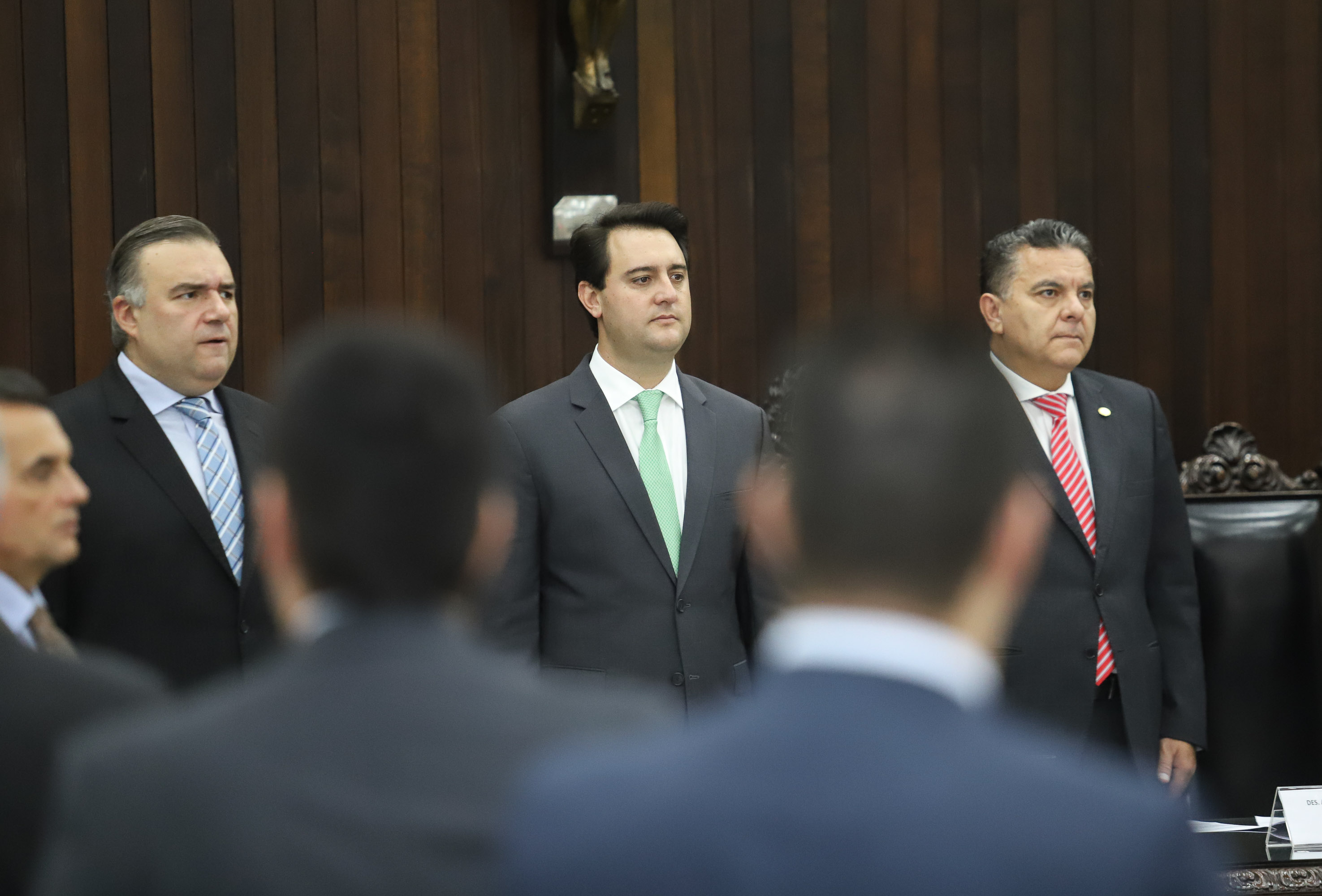 O governador Carlos Massa Ratinho Junior participa da solenidade que formaliza a Força-Tarefa Infância Segura de Prevenção e Combate a Crimes Contra a Criança, nesta quinta-feira (21) no Palácio da Justiça. Curitiba, 21/02/2019 - Foto: Rodrigo Félix Leal/ANPr