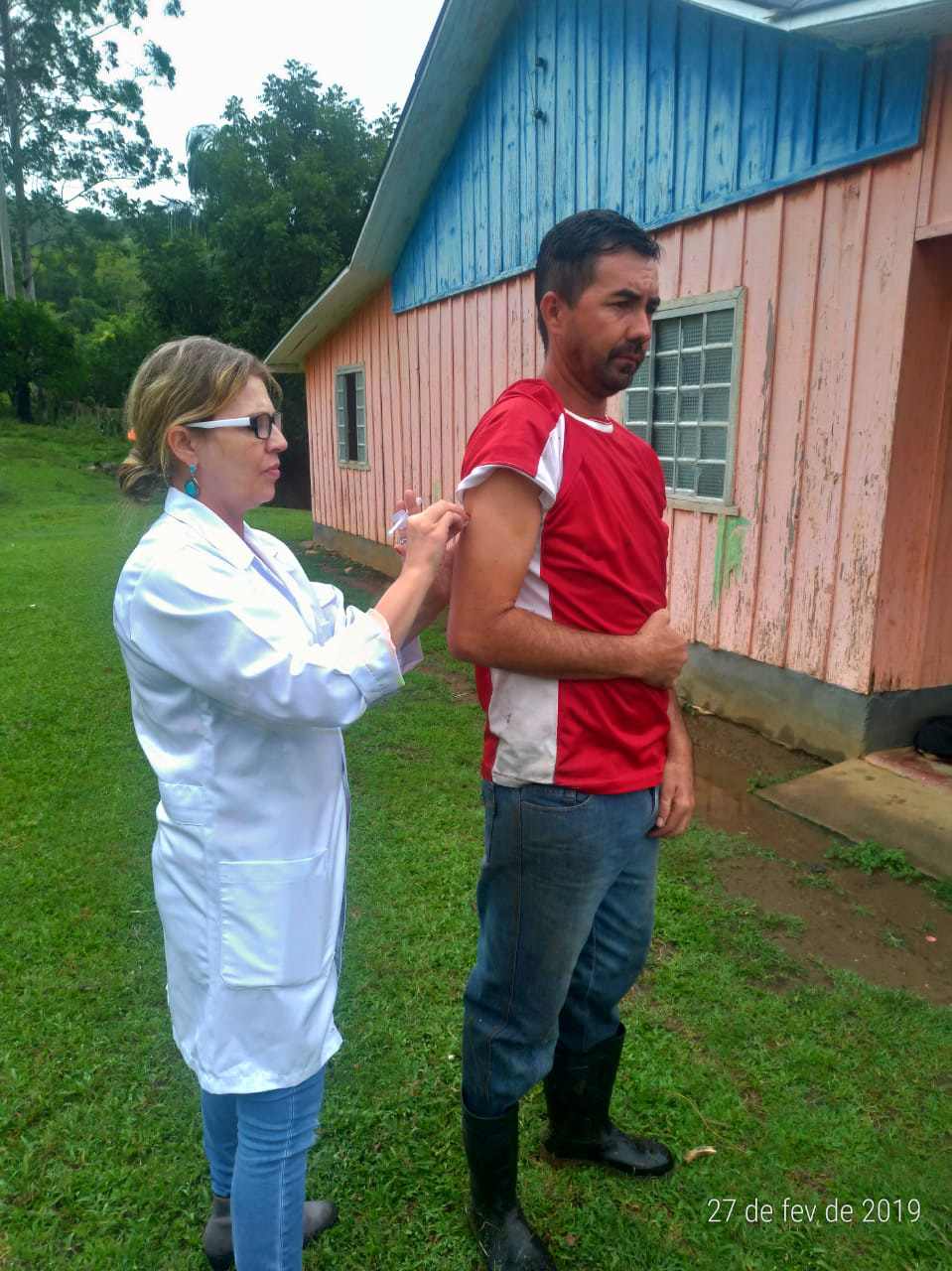Equipe da secretaria da Saúde percorre as áreas mais remotas do município de Adrianópolis em busca de pessoas não vacinadas contra a febre amarela. Adrianópolis, 28/02/2019 - Foto: Divulgação SESA