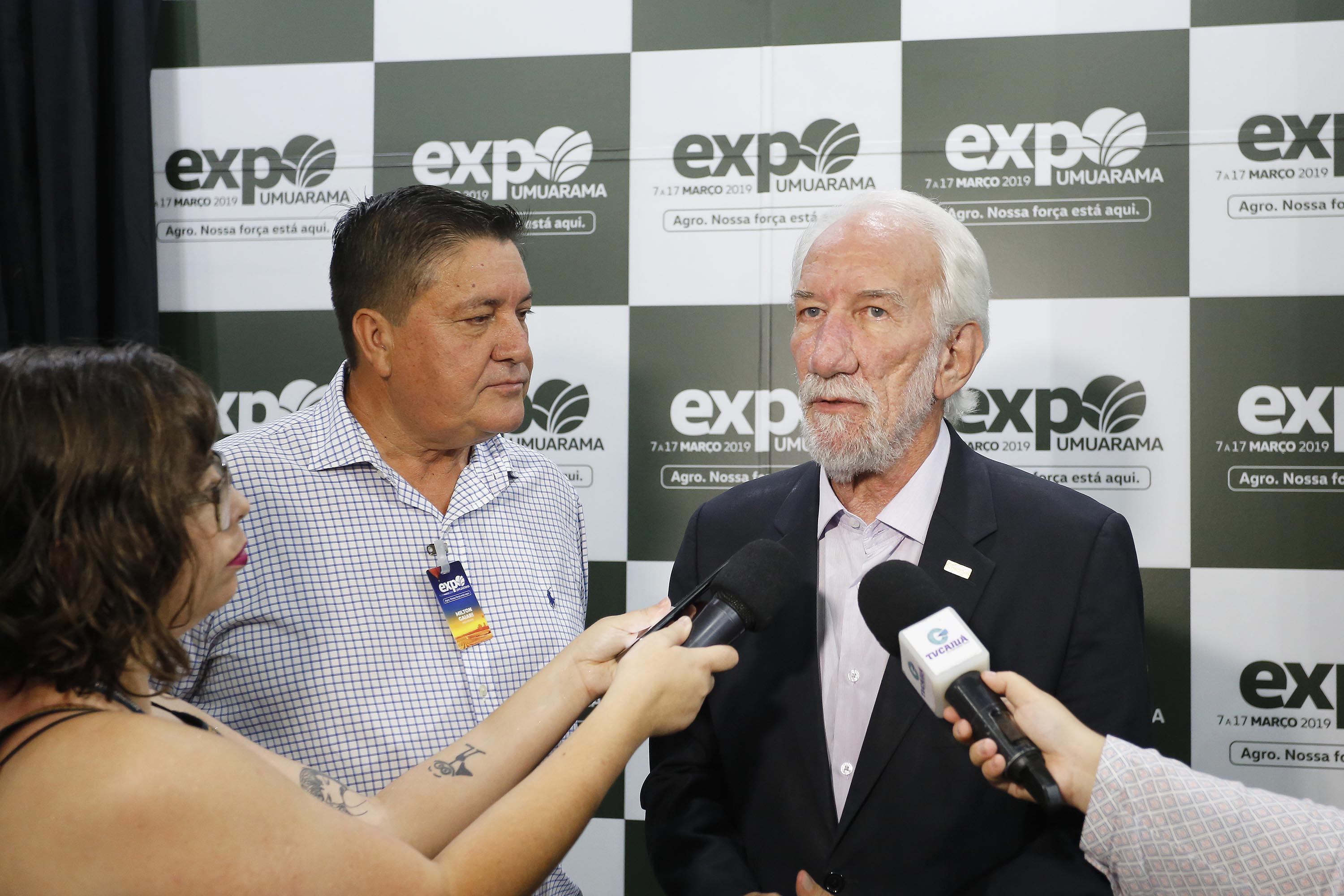 O governador em exercício Darci Piana, participa da abertura 45ª Expo Umuarama e 18ª Feira Internacional. Participaram: prefeito de Umuarama, Celso Pozzobom; os secretários: do Meio Ambiente e Recursos Hídricos, Márcio Nunes; da Agricultura, Norberto Ortigara; presidente da Sociedade Rural de Umuarama, Milton Gaiari; entre outros. N/F: presidente da Sociedade Rural, Milton Gaiari.Umuarama, 07-03-19.Foto: Arnaldo Alves / ANPr.