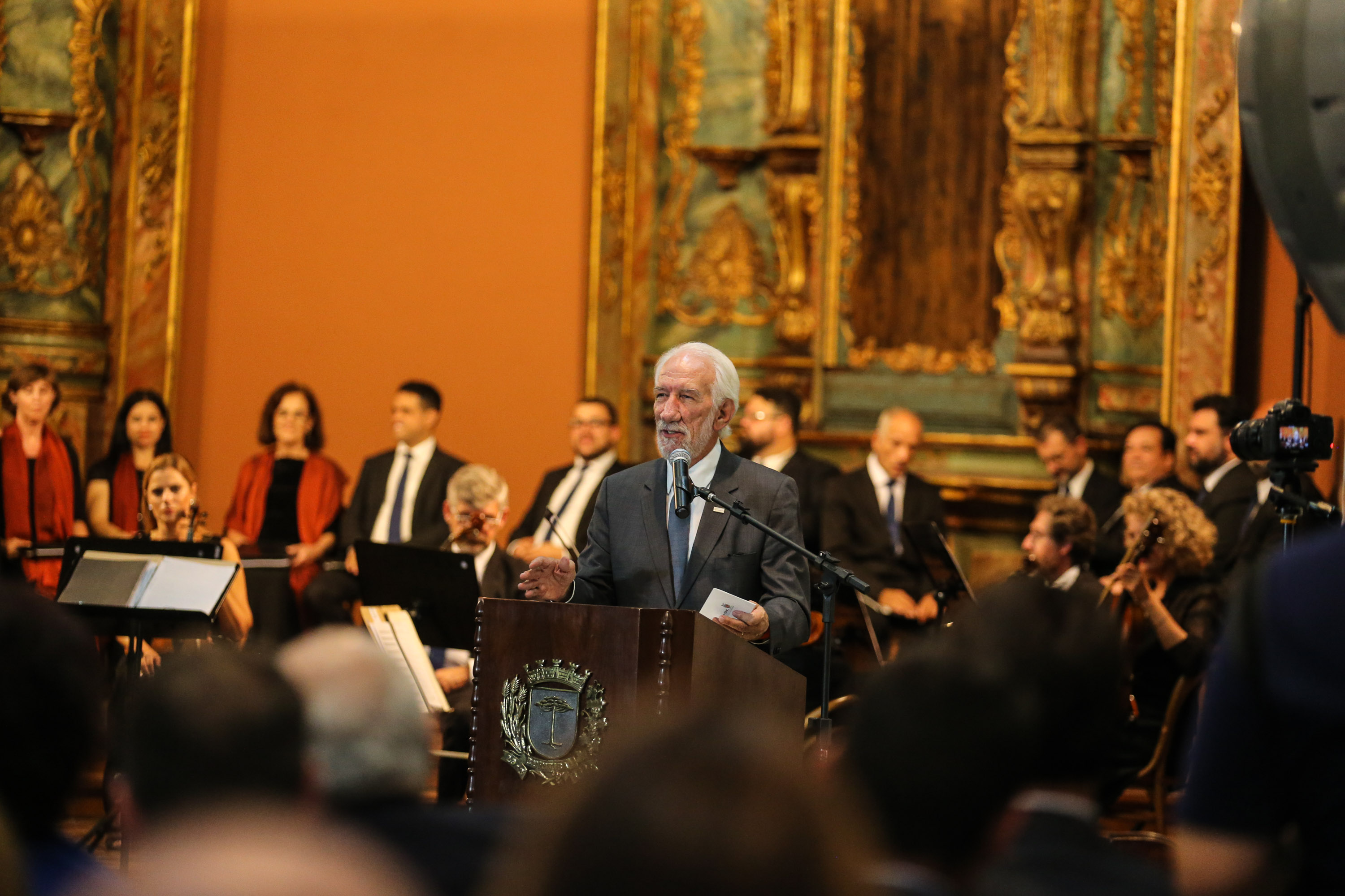 O vice governador Darci Piana no Memorial de Curitiba durante a abertura da 1ª Reunião do Grupo BRICS 2019, grupo econômico formado por autoridades do Brasil, Rússia, Índia, China e África do Sul para debater questões econômicas relacionadas aos países. Curitiba, 13/03/2019 - Foto: Geraldo Bubniak/ANPr