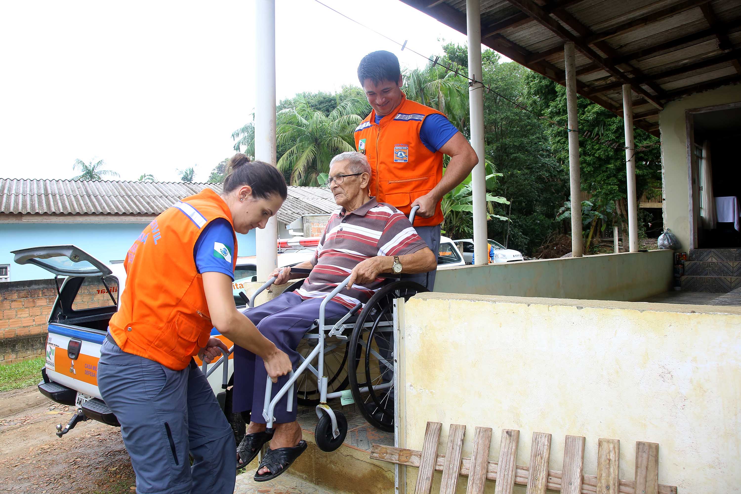 A Coordenadoria Estadual de Proteção e Defesa Civil realiza simulado de abandono com comunidade em área de risco de Morretes, no Litoral do Paraná. - Morretes, 16/03/2019 - Foto: Jaelson Lucas/ANPr