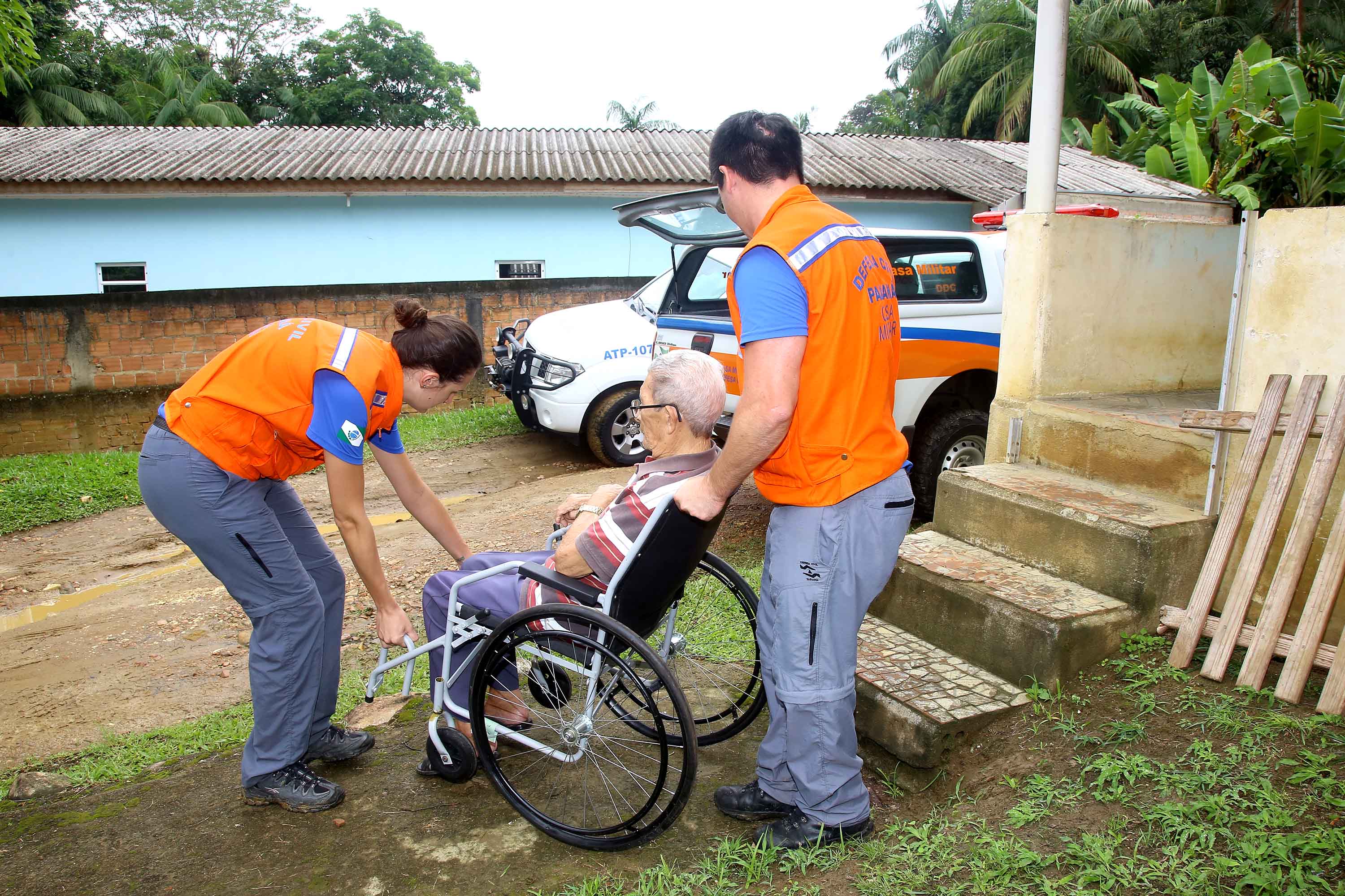 A Coordenadoria Estadual de Proteção e Defesa Civil realiza simulado de abandono com comunidade em área de risco de Morretes, no Litoral do Paraná. - Morretes, 16/03/2019 - Foto: Jaelson Lucas/ANPr