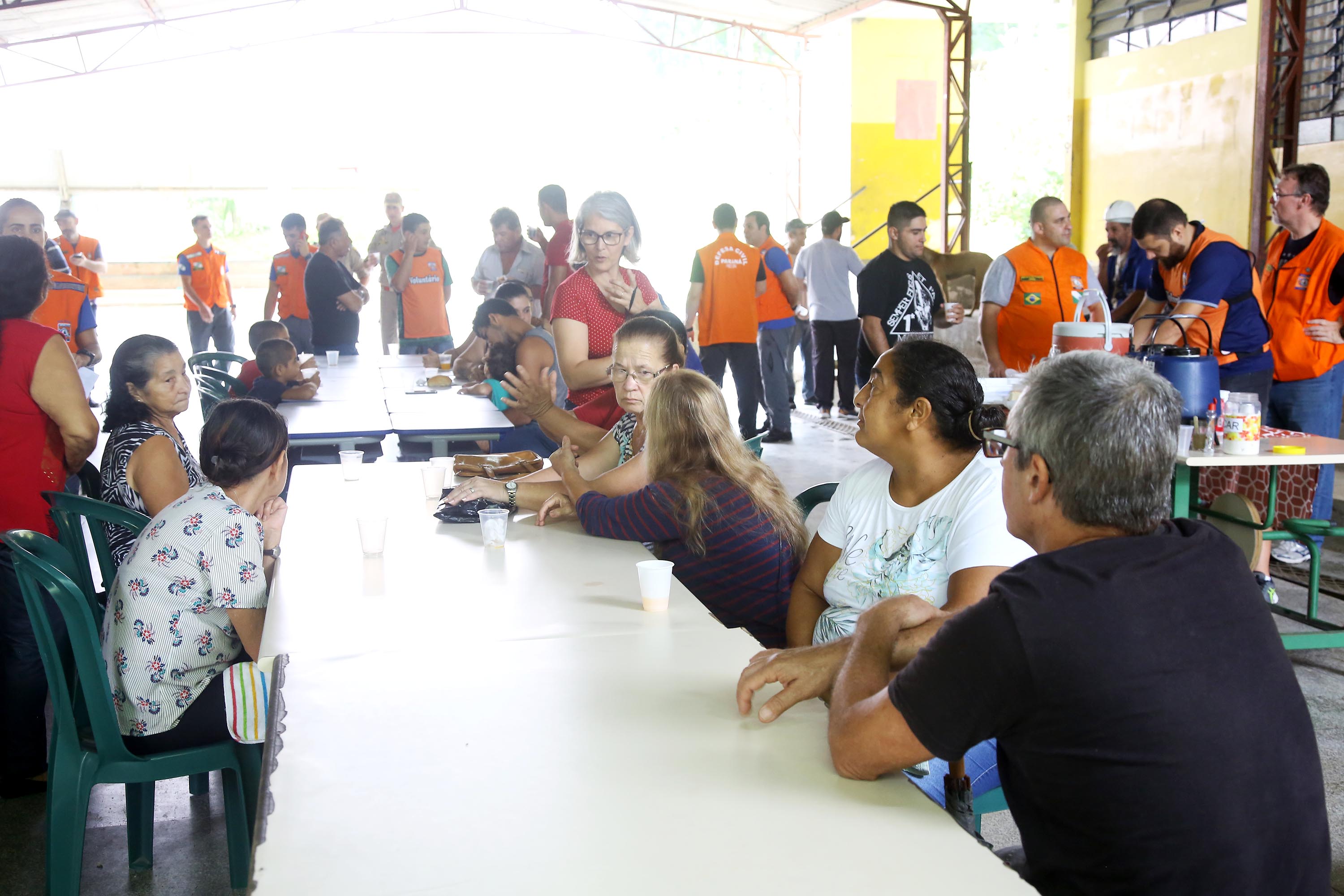 A Coordenadoria Estadual de Proteção e Defesa Civil realiza simulado de abandono com comunidade em área de risco de Morretes, no Litoral do Paraná. Morretes,16/03/2019 Foto:Jaelson Lucas ANPr