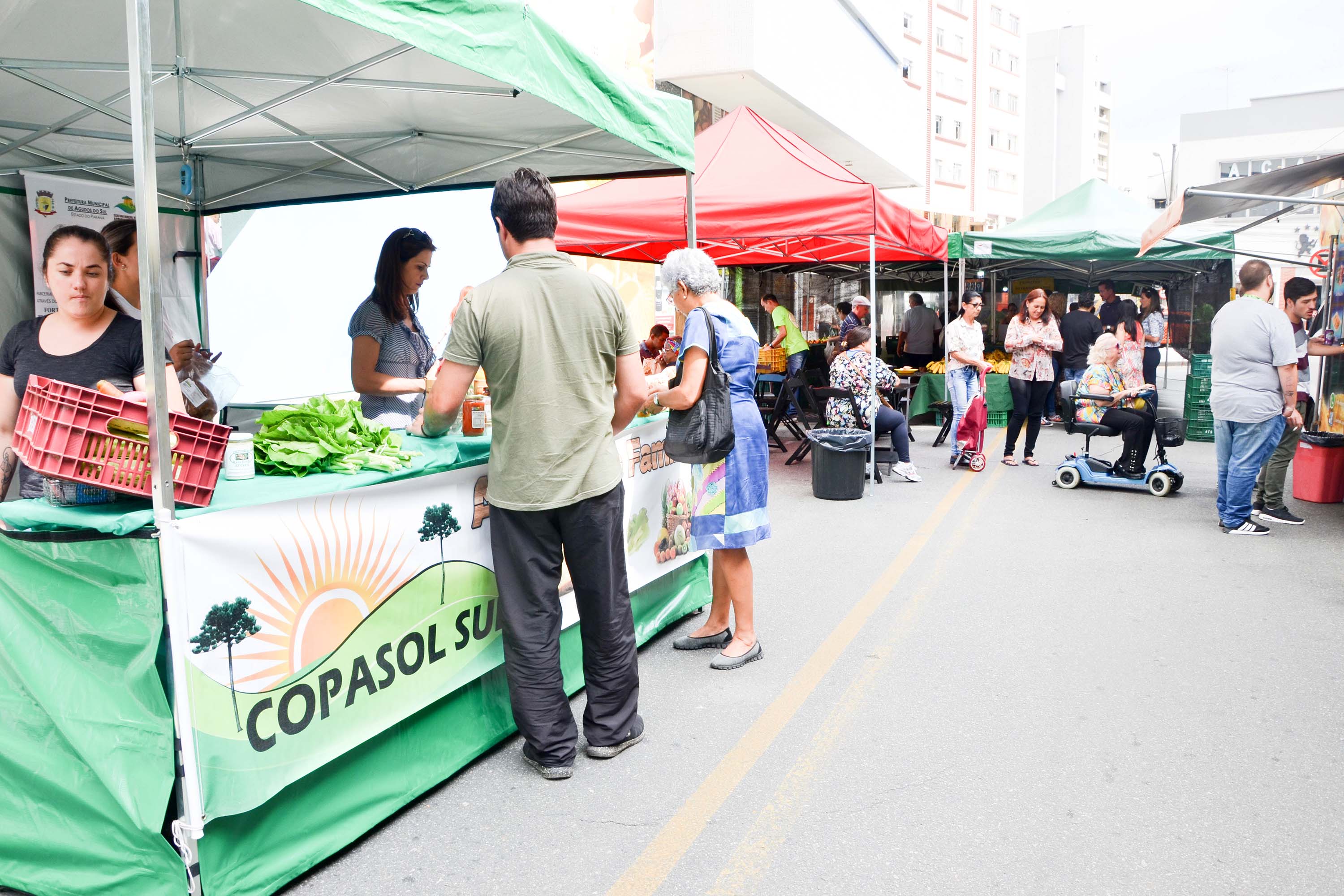 A Copasol Sul, cooperativa de agricultura familiar de Agudos do Sul, na Região Metropolitana de Curitiba, fez sua estreia em vendas diretas de seus produtos ao consumidor durante a Feira das Cooperativas, que acontece todas às sextas-feiras, em Curitiba. Foto:SEAB