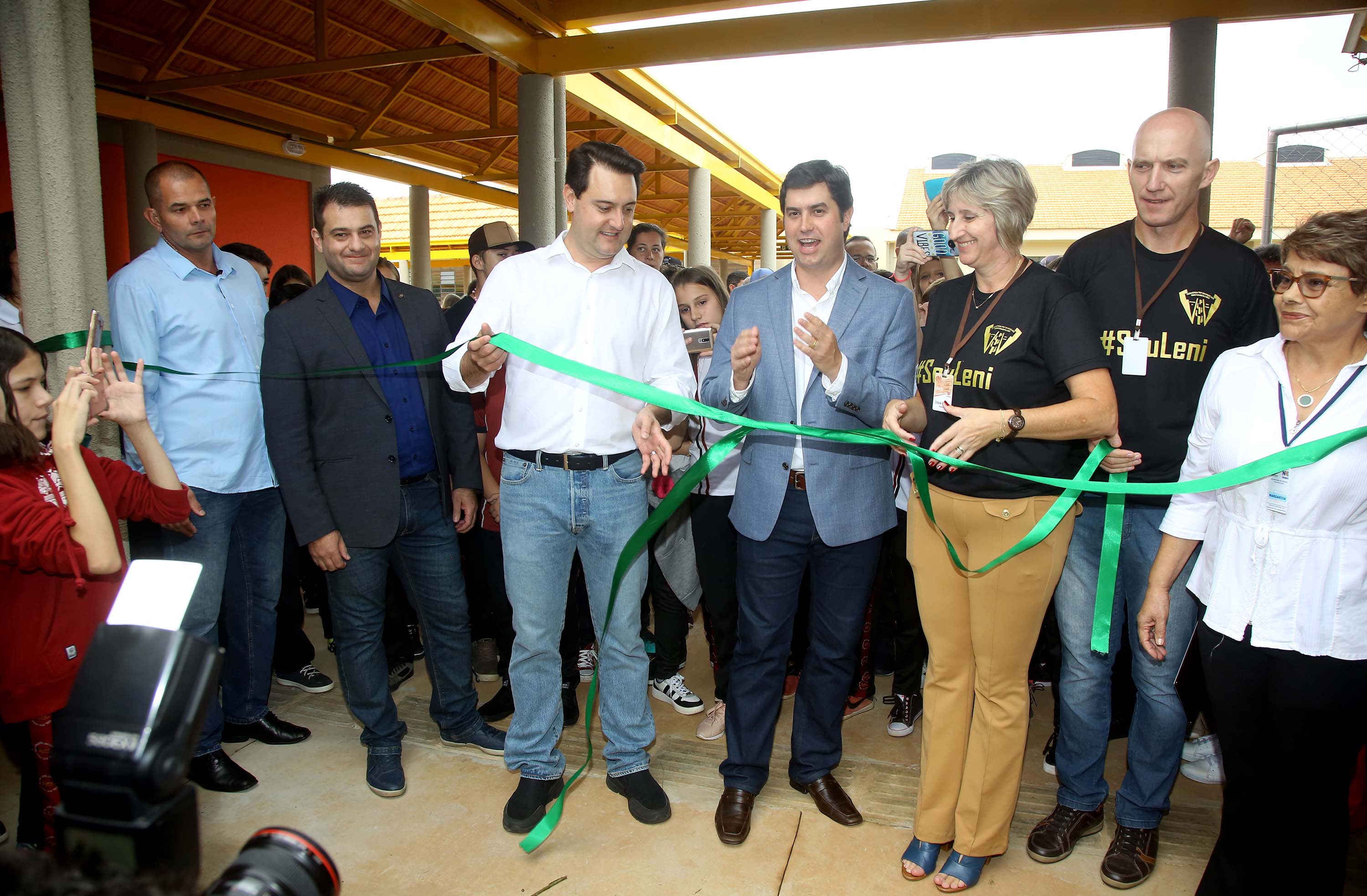 Governador Carlos Massa Ratinho Júnior inaugura em Guarapuava a nova sede do Colégio Estadual Leni Marlene Jacob - Guarapuava, 04/04/2019 - Foto: Jaelson Lucas/ANPr
