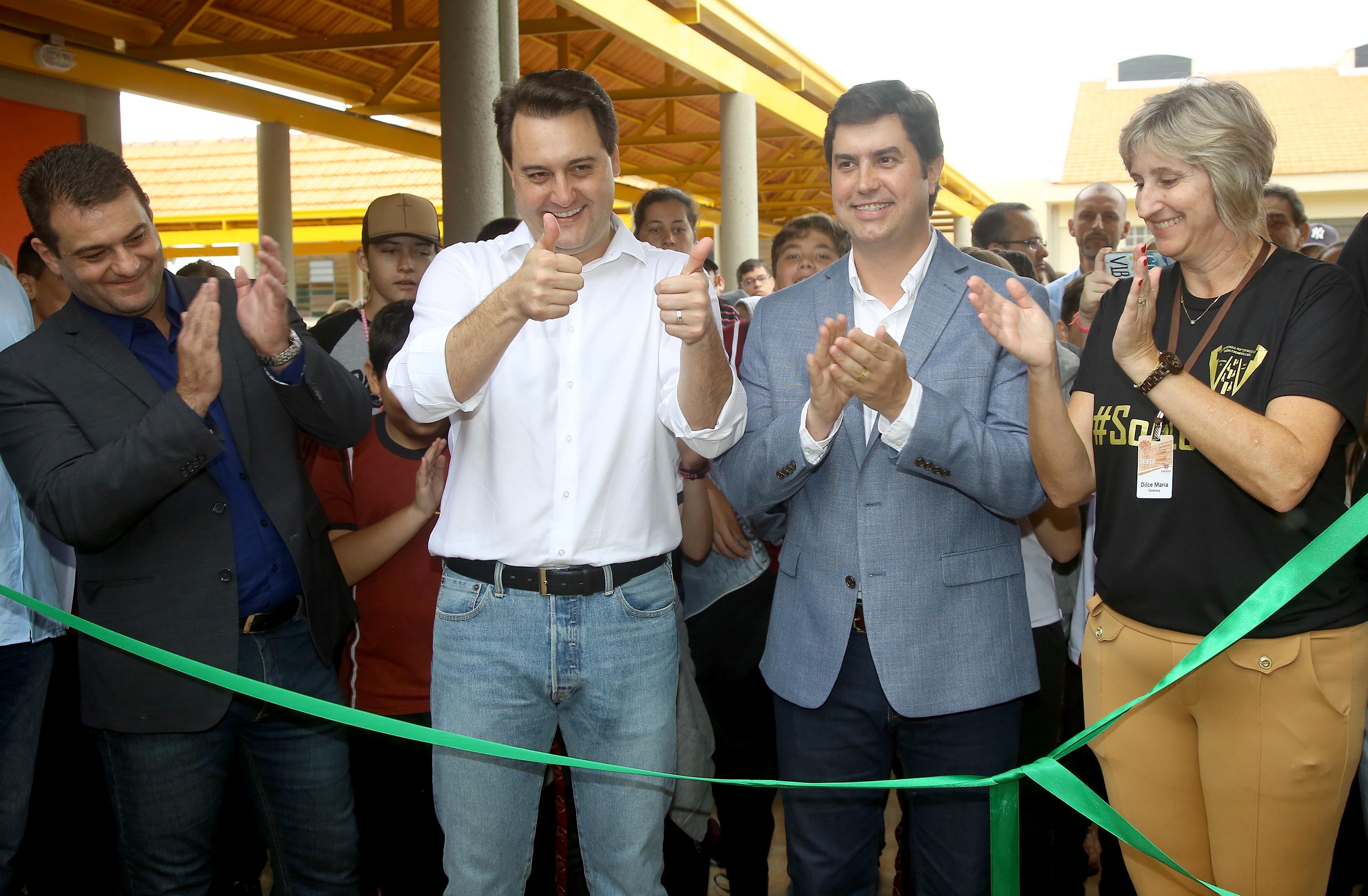 Governador Carlos Massa Ratinho Júnior inaugura em Guarapuava a nova sede do Colégio Estadual Leni Marlene Jacob - Guarapuava, 04/04/2019 - Foto: Jaelson Lucas/ANPr