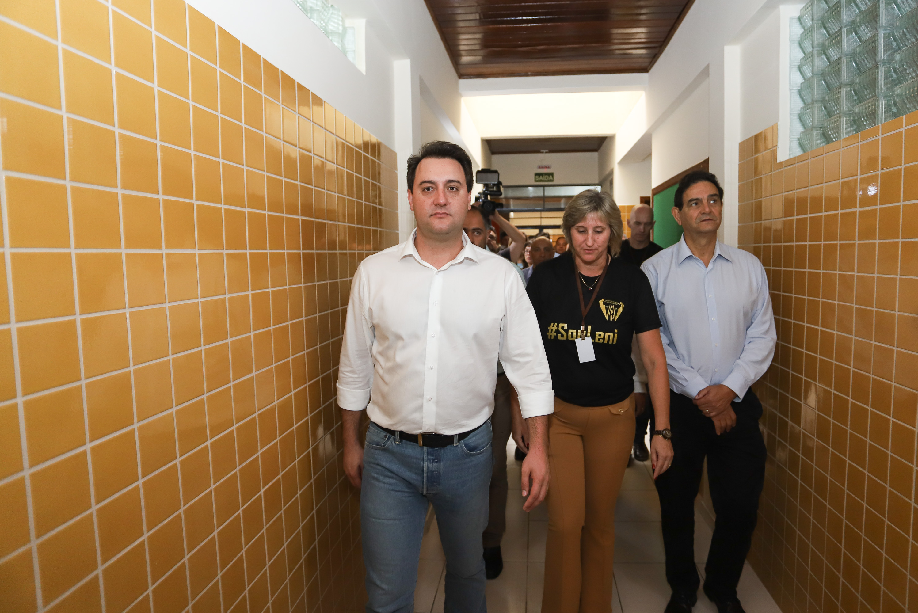 Governador Carlos Massa Ratinho Júnior inaugura em Guarapuava a nova sede do Colégio Estadual Leni Marlene Jacob - Guarapuava, 04/04/2019 - Foto: Rodrigo Felix Leal/ANPr