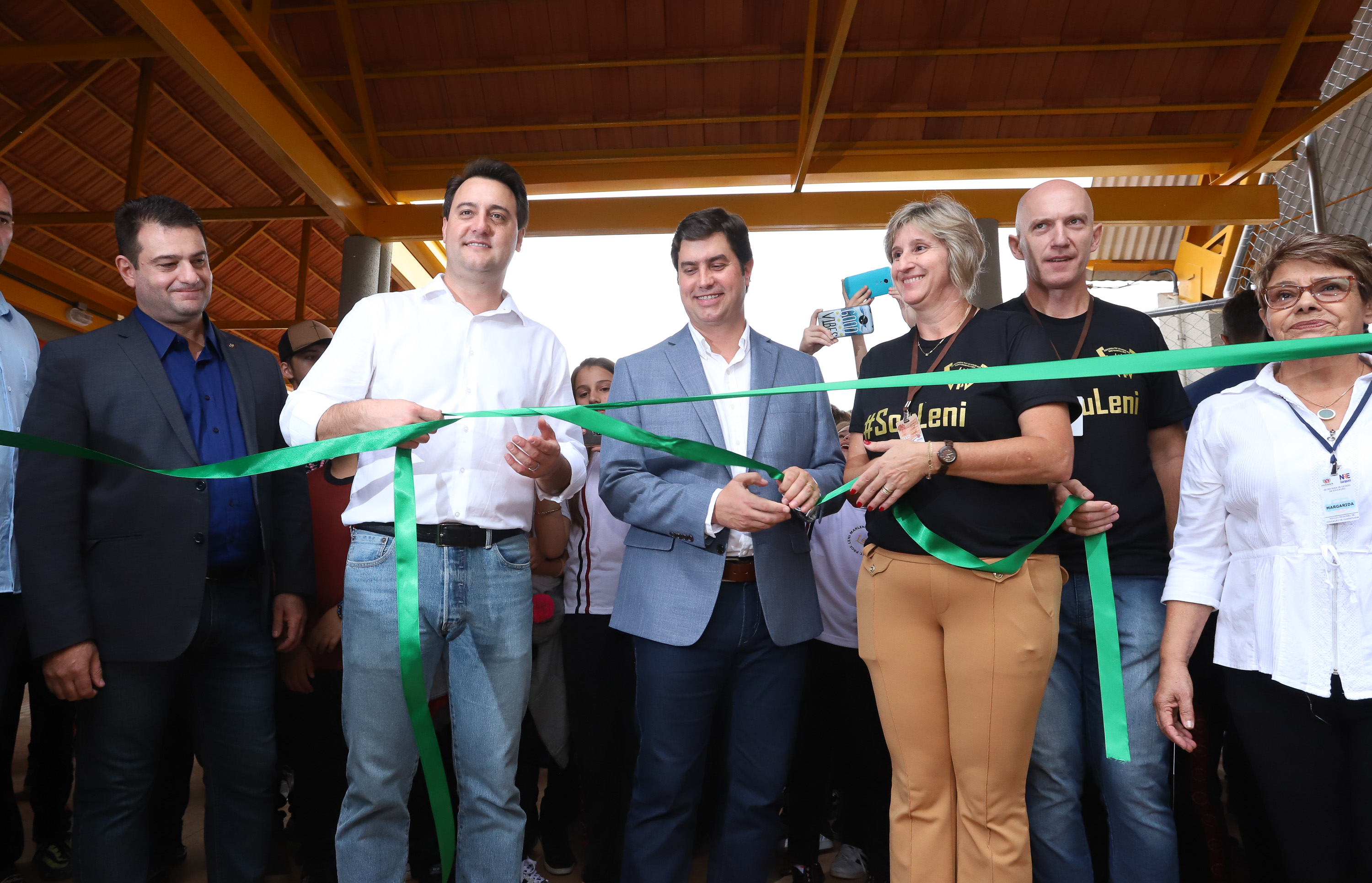 Governador Carlos Massa Ratinho Júnior inaugura em Guarapuava a nova sede do Colégio Estadual Leni Marlene Jacob - Guarapuava, 04/04/2019 - Foto: Rodrigo Felix Leal/ANPr