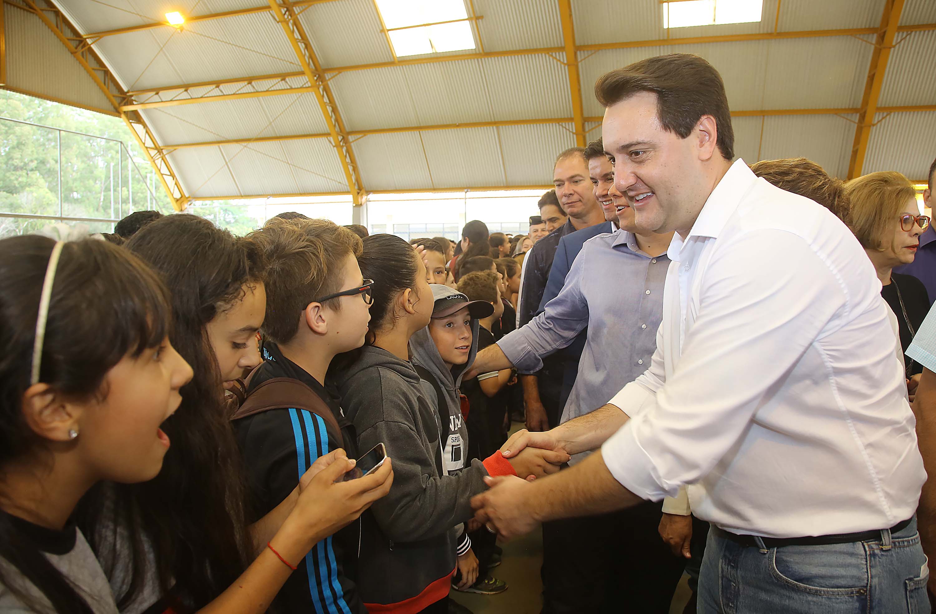 |Governador Carlos Massa Ratinho Júnior inaugura em Guarapuava a nova sede do Colégio Estadual Pedro Carli - Guarapuava, 04/04/2019 - Foto: Jaelson Lucas/ANPr