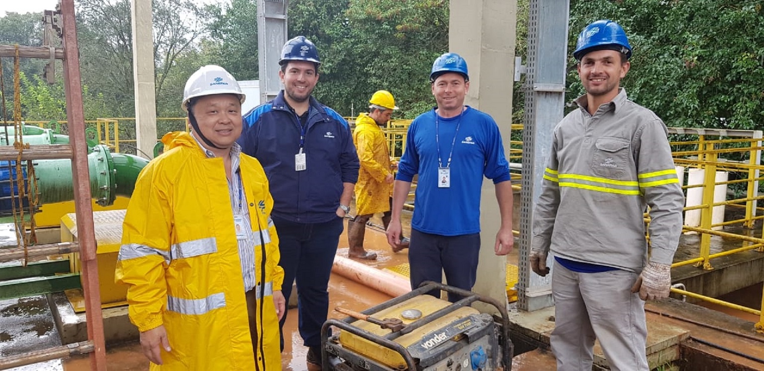 A nova tubulação de água implantada pela Sanepar, no trecho da captação do Rio Marrecas até a estação de tratamento, aumenta em 30% a capacidade de produção de água tratada de Francisco Beltrão.  -  Francisco Beltrão, 03/06/2019  -  Foto: Divulgação Sanepar