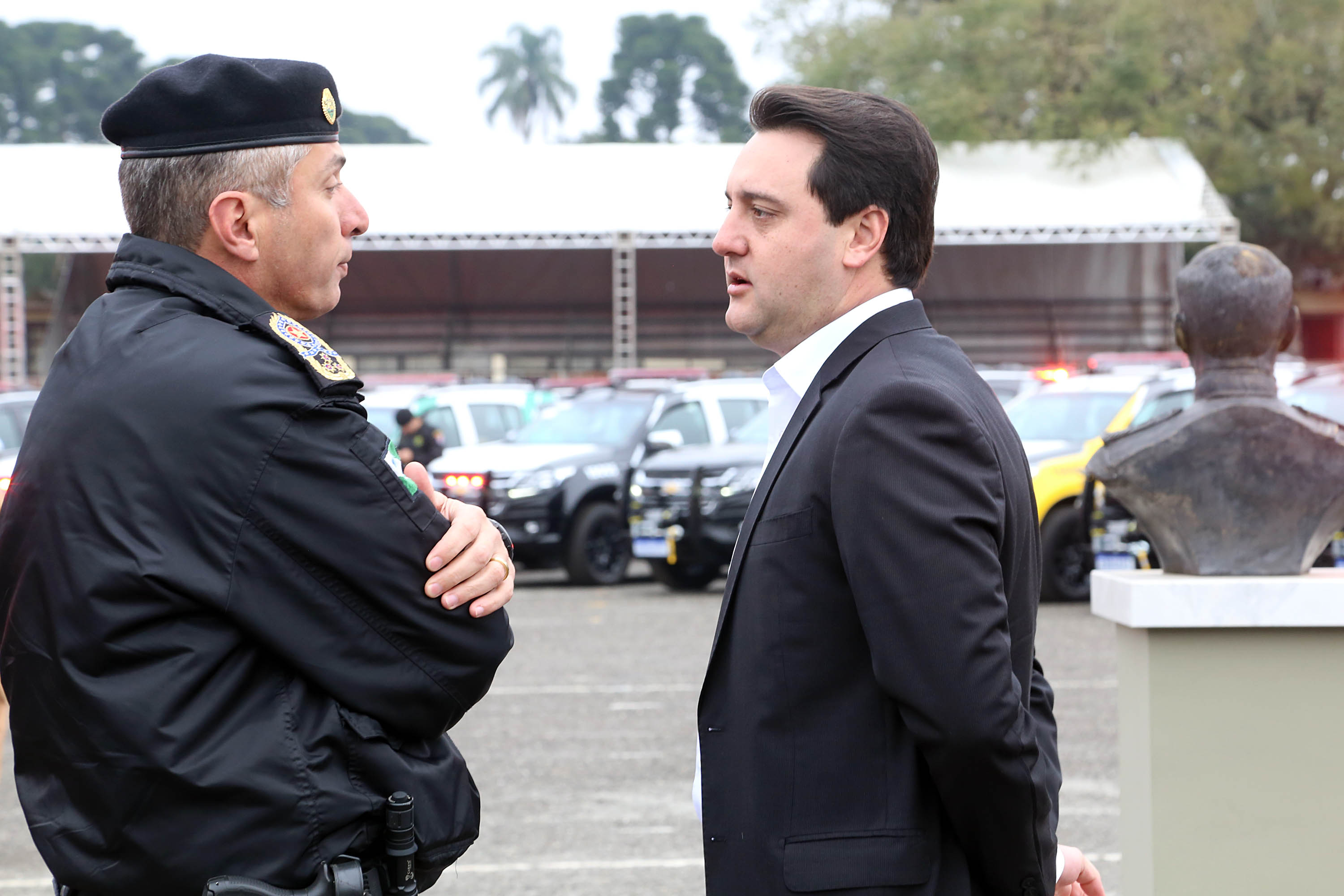 Governador Carlos Massa Ratinho Junior entrega viaturas para as polícias Militar e Civil.Foto Gilson Abreu/ANPr