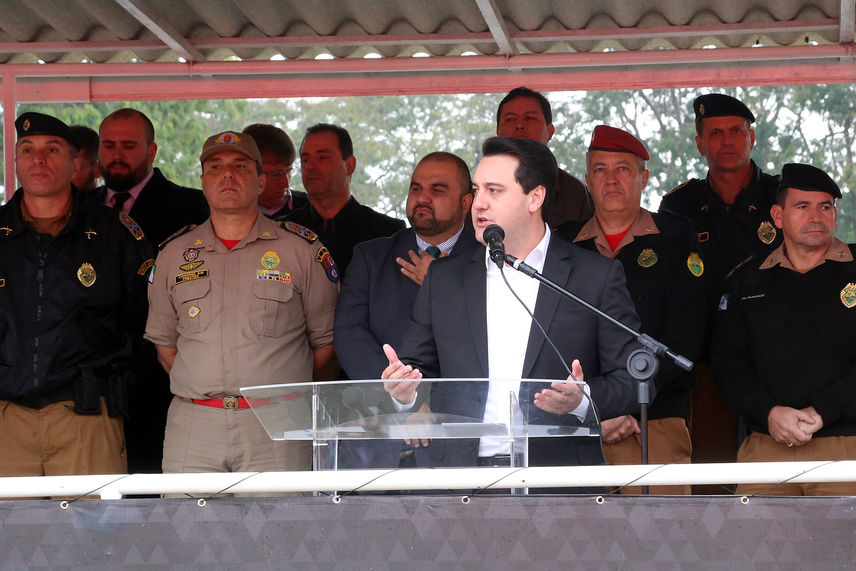 Governador Carlos Massa Ratinho Junior entrega viaturas para as polícias Militar e Civil.Foto Gilson Abreu/ANPr