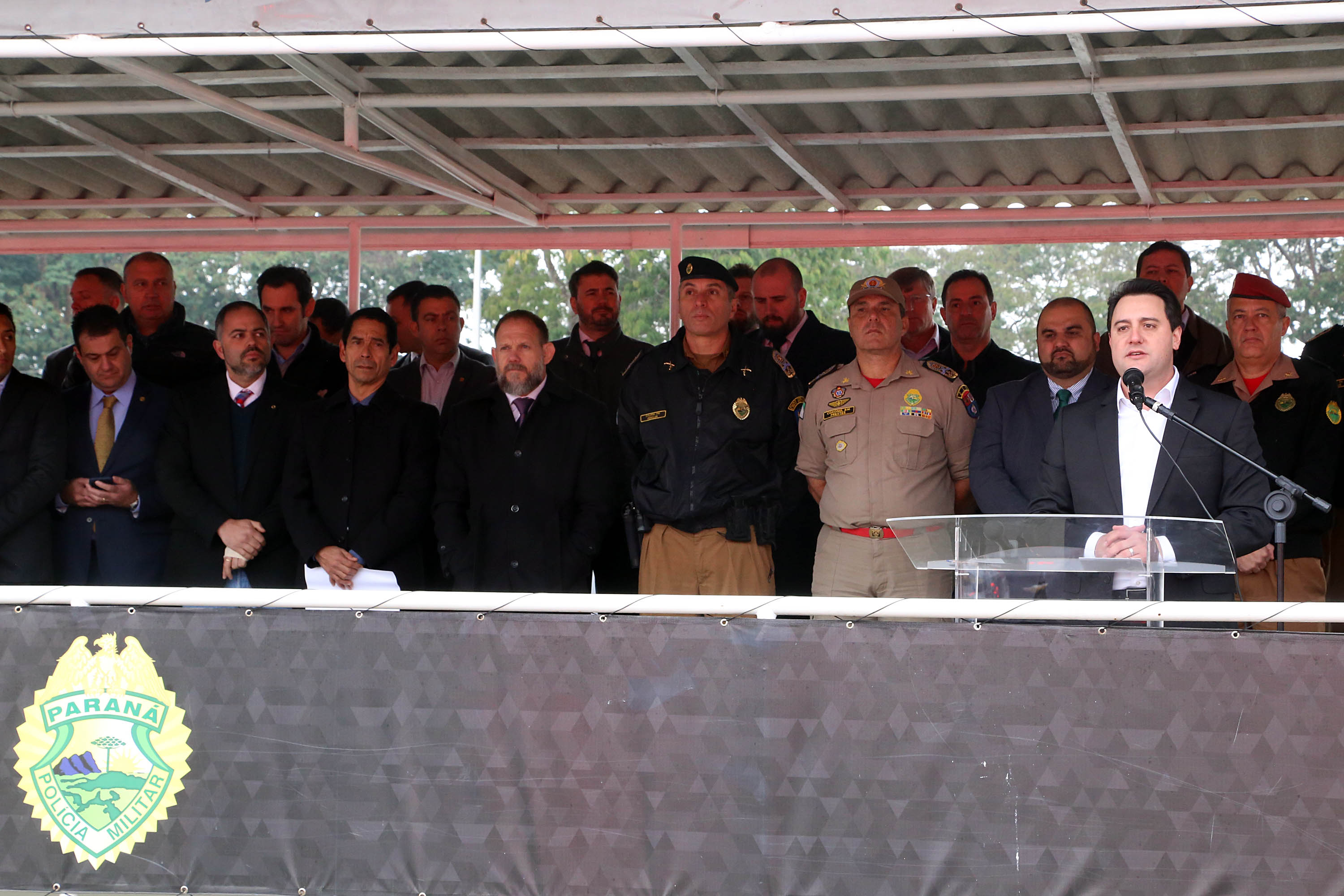 Governador Carlos Massa Ratinho Junior entrega viaturas para as polícias Militar e Civil.Foto Gilson Abreu/ANPr