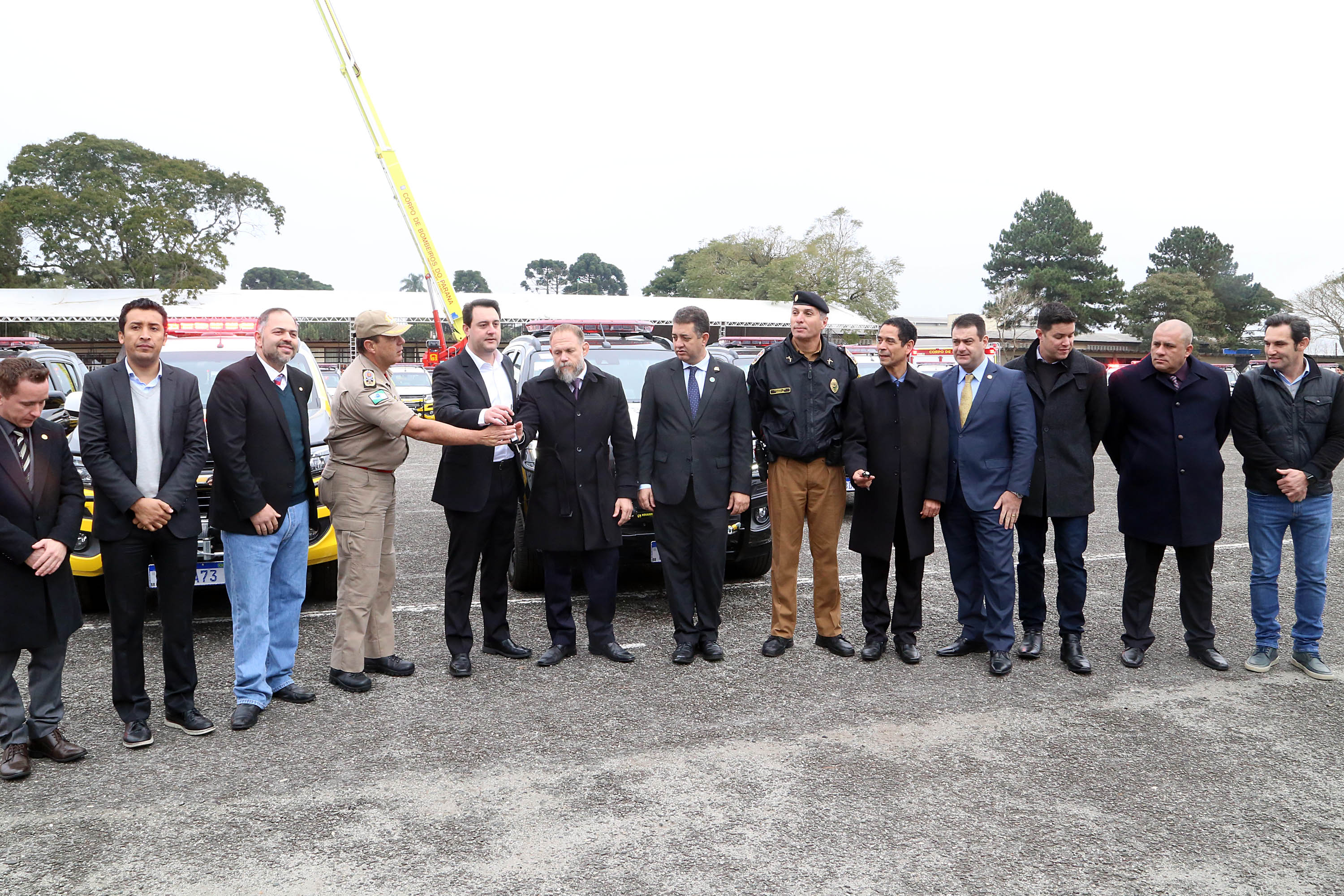 Governador Carlos Massa Ratinho Junior entrega viaturas para as polícias Militar e Civil.Foto Gilson Abreu/ANPr