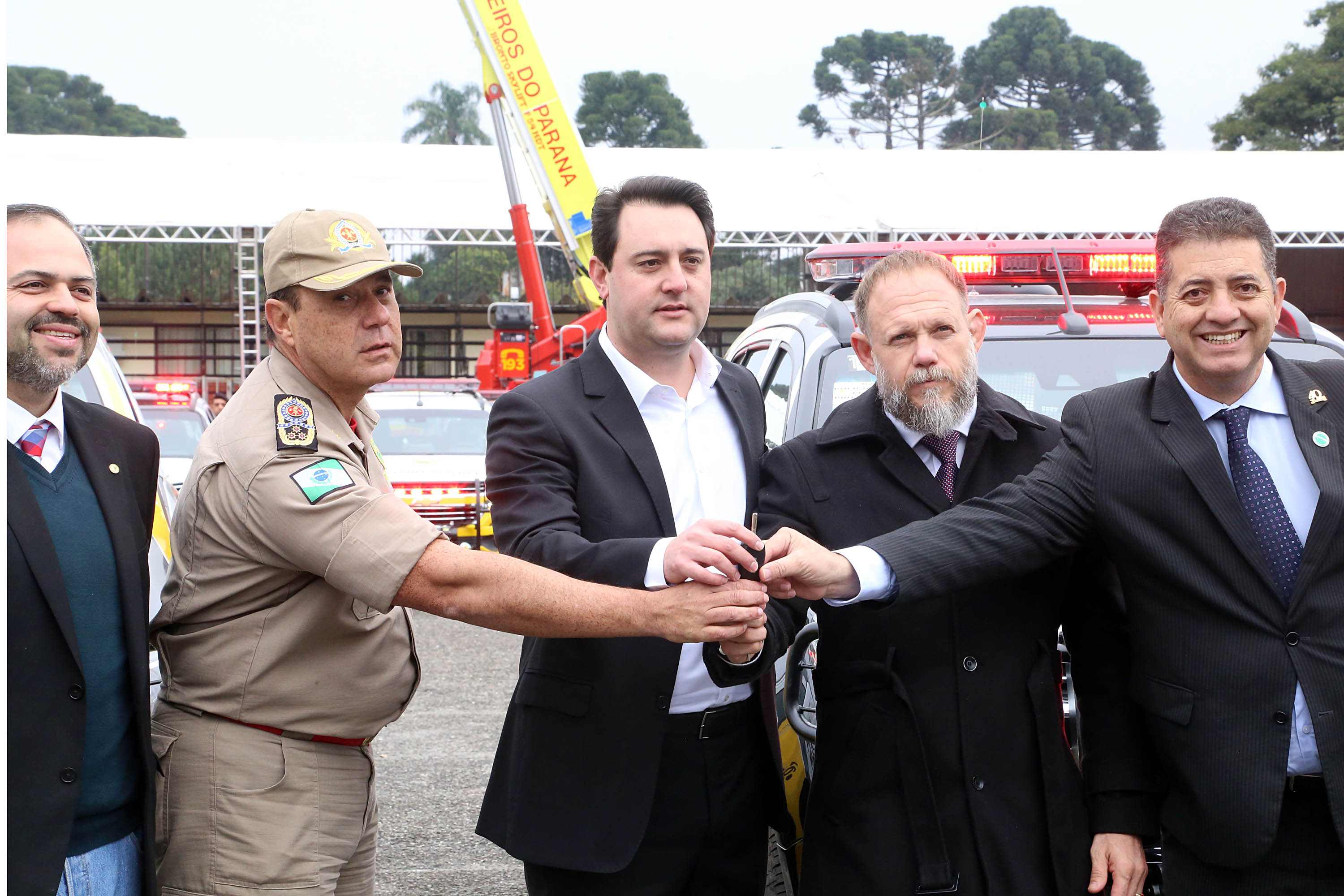 Governador Carlos Massa Ratinho Junior entrega viaturas para as polícias Militar e Civil.Foto Gilson Abreu/ANPr