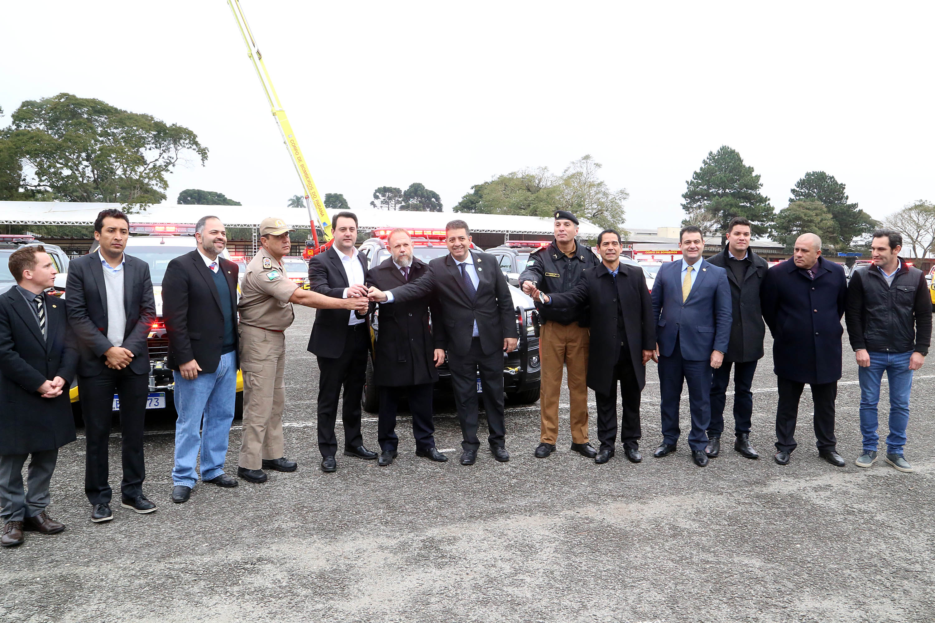 Governador Carlos Massa Ratinho Junior entrega viaturas para as polícias Militar e Civil.Foto Gilson Abreu/ANPr
