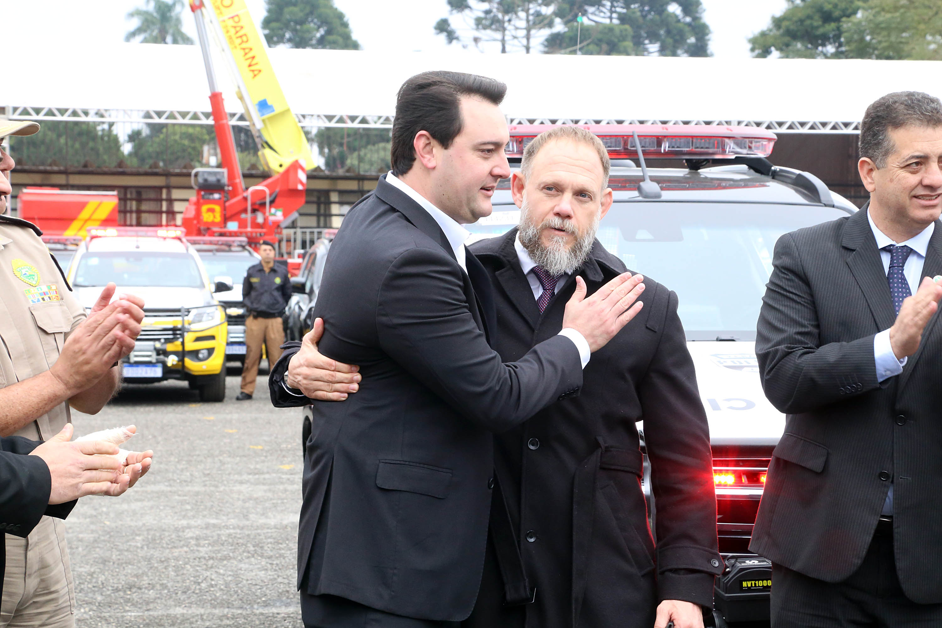 Governador Carlos Massa Ratinho Junior entrega viaturas para as polícias Militar e Civil.Foto Gilson Abreu/ANPr