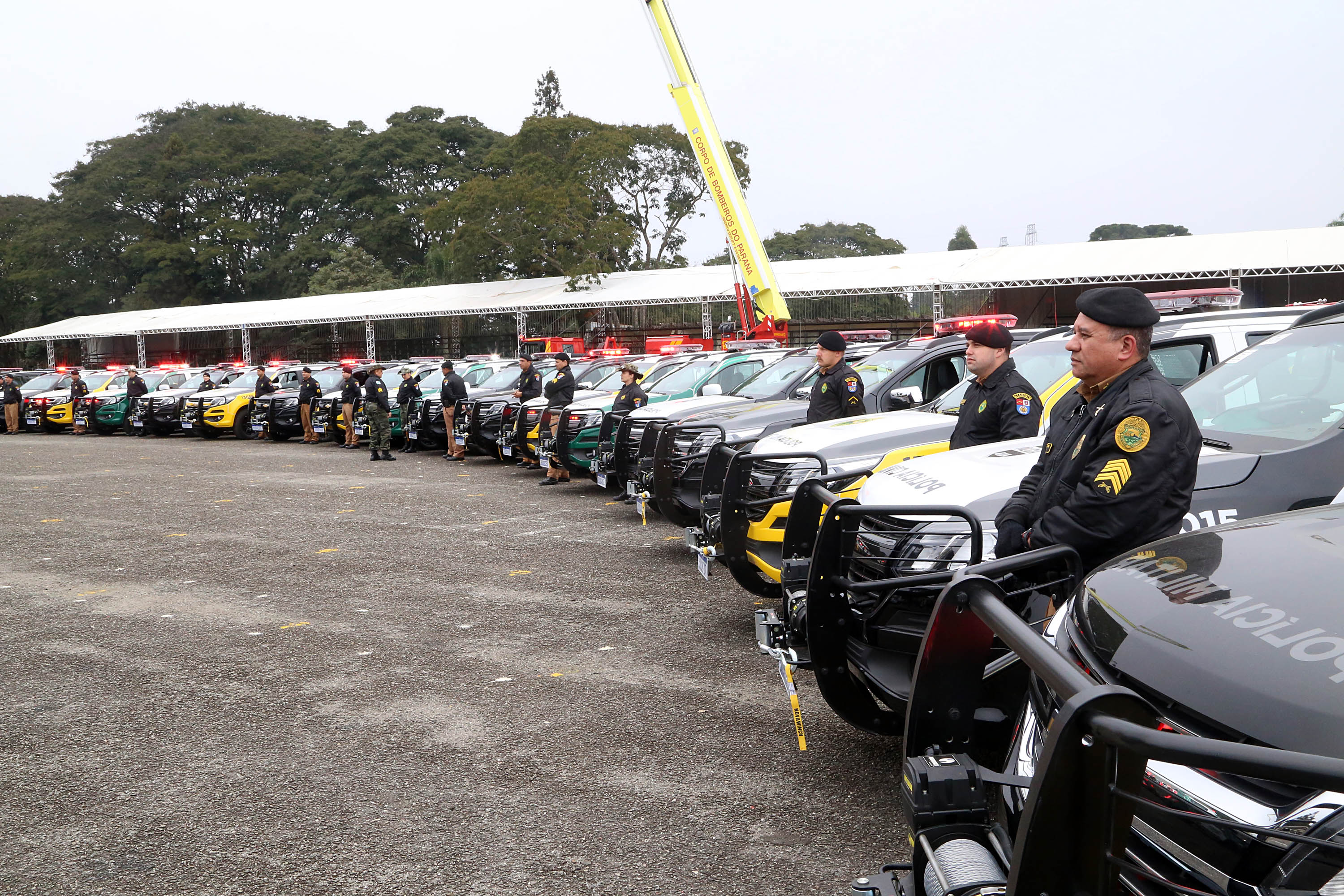 Governador Carlos Massa Ratinho Junior entrega viaturas para as polícias Militar e Civil.Foto Gilson Abreu/ANPr