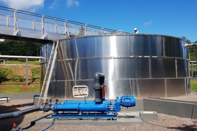 Estação de Tratamendo de Esgoto  modular, implantada em Medianeira. Foto: Divulgação?Sanepar