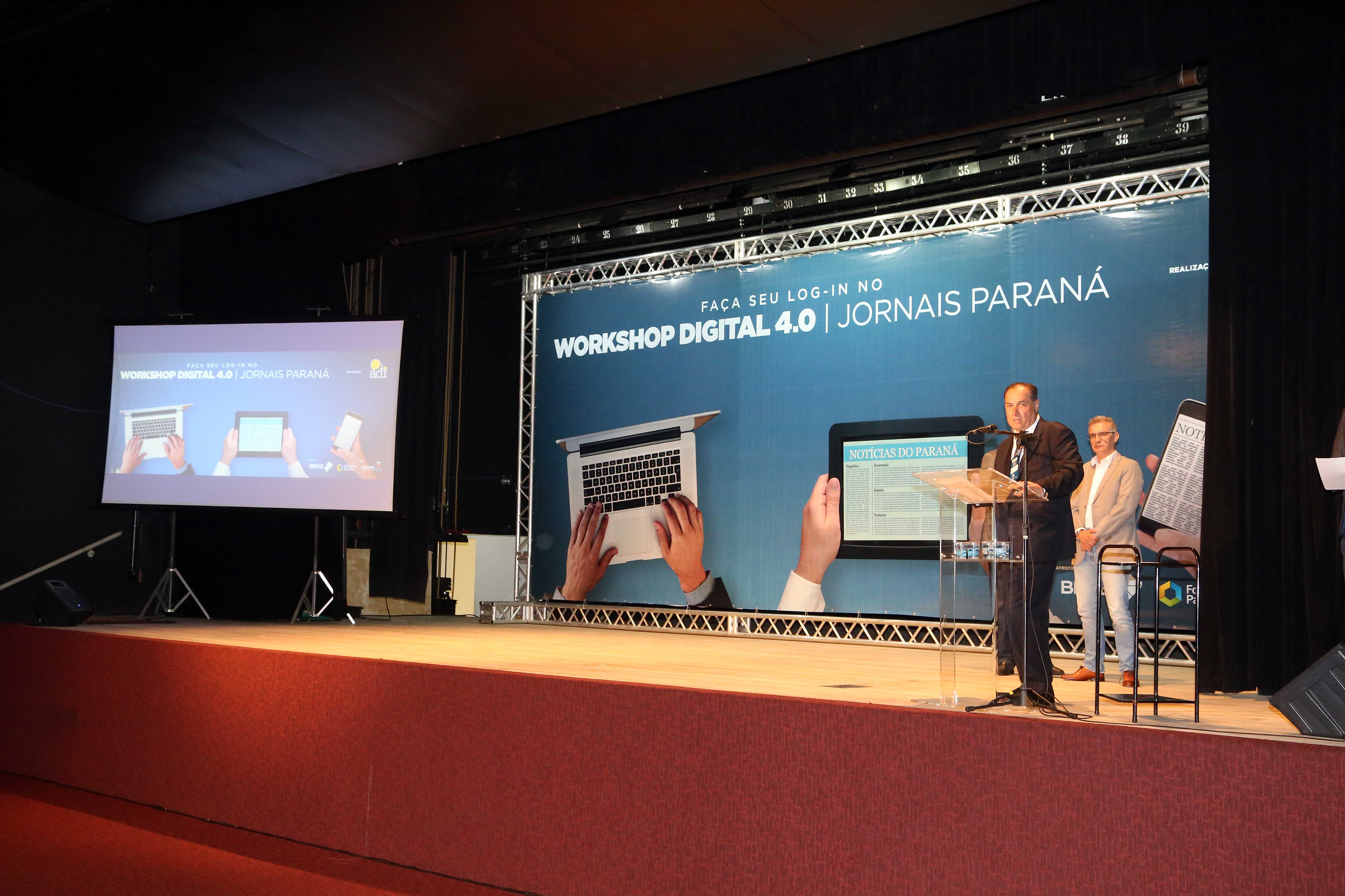 O presidente da Adjori, Elizio Siqueira, afirmou que o Workshop Digital 4.0 representa um marco para quebrar paradigmas no mercado jornalístico. A associação reúne 150 semanários, quinzenários, mensais.JoseFoto Gilson Abreu