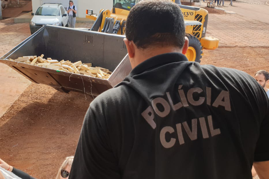 Polícia Civil incinera 7,7 toneladas de drogas. Foto: Divulgação/Polícia Civil