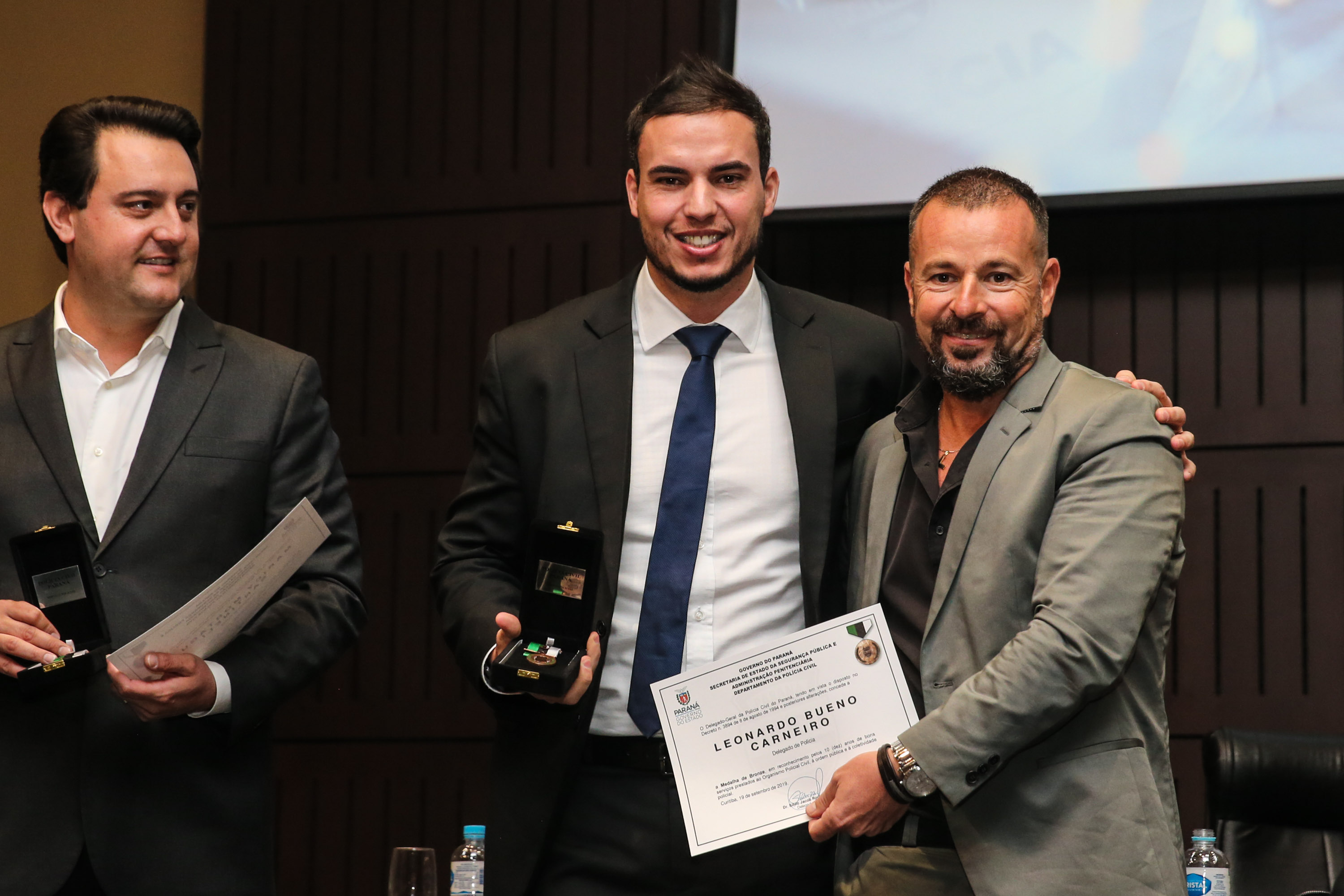 O governador Carlos Massa Ratinho Junior participa nesta segunda-feira (30), da comemoração do aniversário de 166 anos da Polícia Civil no Paraná na sede da OAB Paraná, em Curitiba .   30/09/2019 - Foto: Geraldo Bubniak/AEN