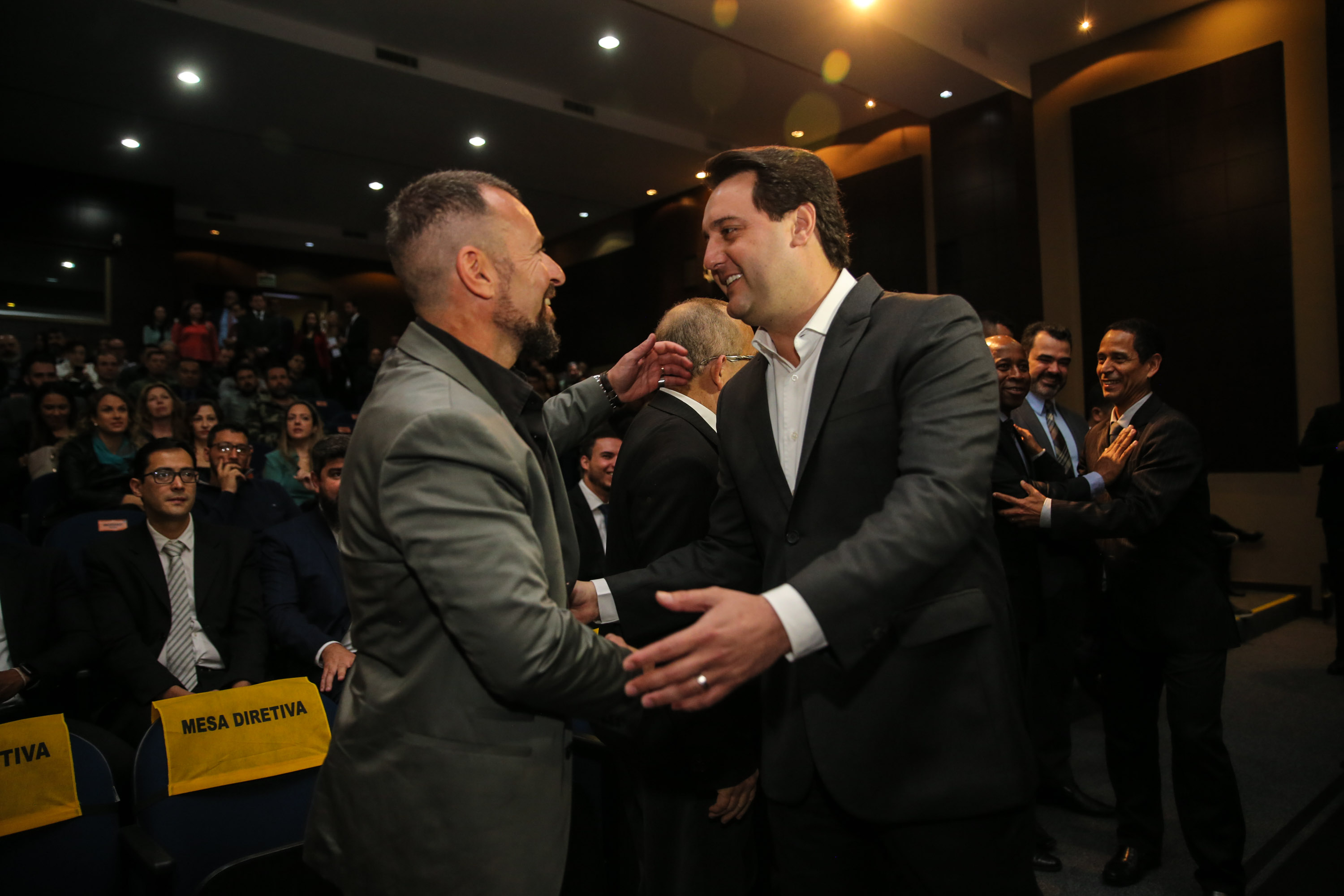 O governador Carlos Massa Ratinho Junior participa nesta segunda-feira (30), da comemoração do aniversário de 166 anos da Polícia Civil no Paraná na sede da OAB Paraná, em Curitiba .   30/09/2019 - Foto: Geraldo Bubniak/AEN