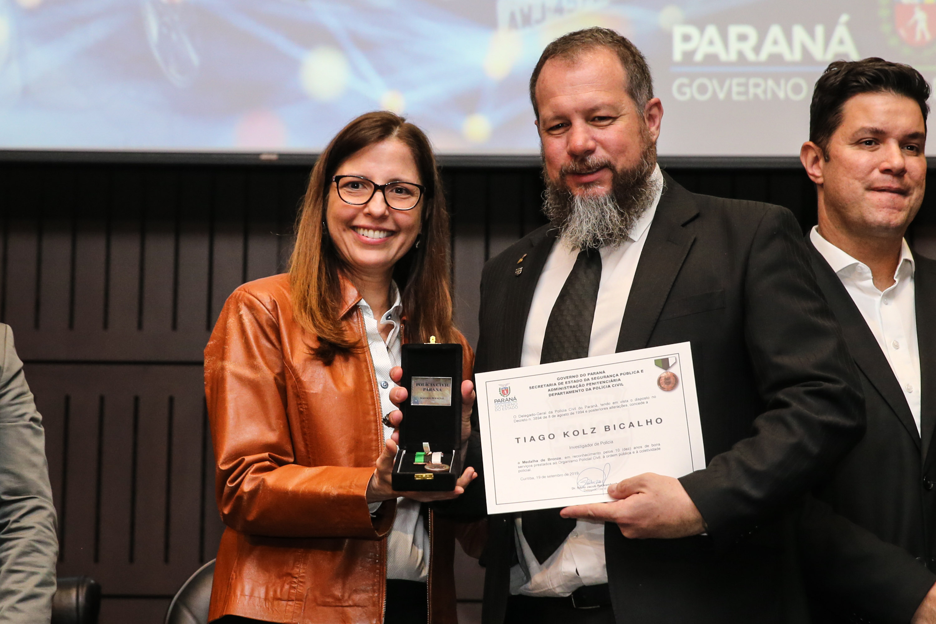 O governador Carlos Massa Ratinho Junior participa nesta segunda-feira (30), da comemoração do aniversário de 166 anos da Polícia Civil no Paraná na sede da OAB Paraná, em Curitiba .   30/09/2019 - Foto: Geraldo Bubniak/AEN