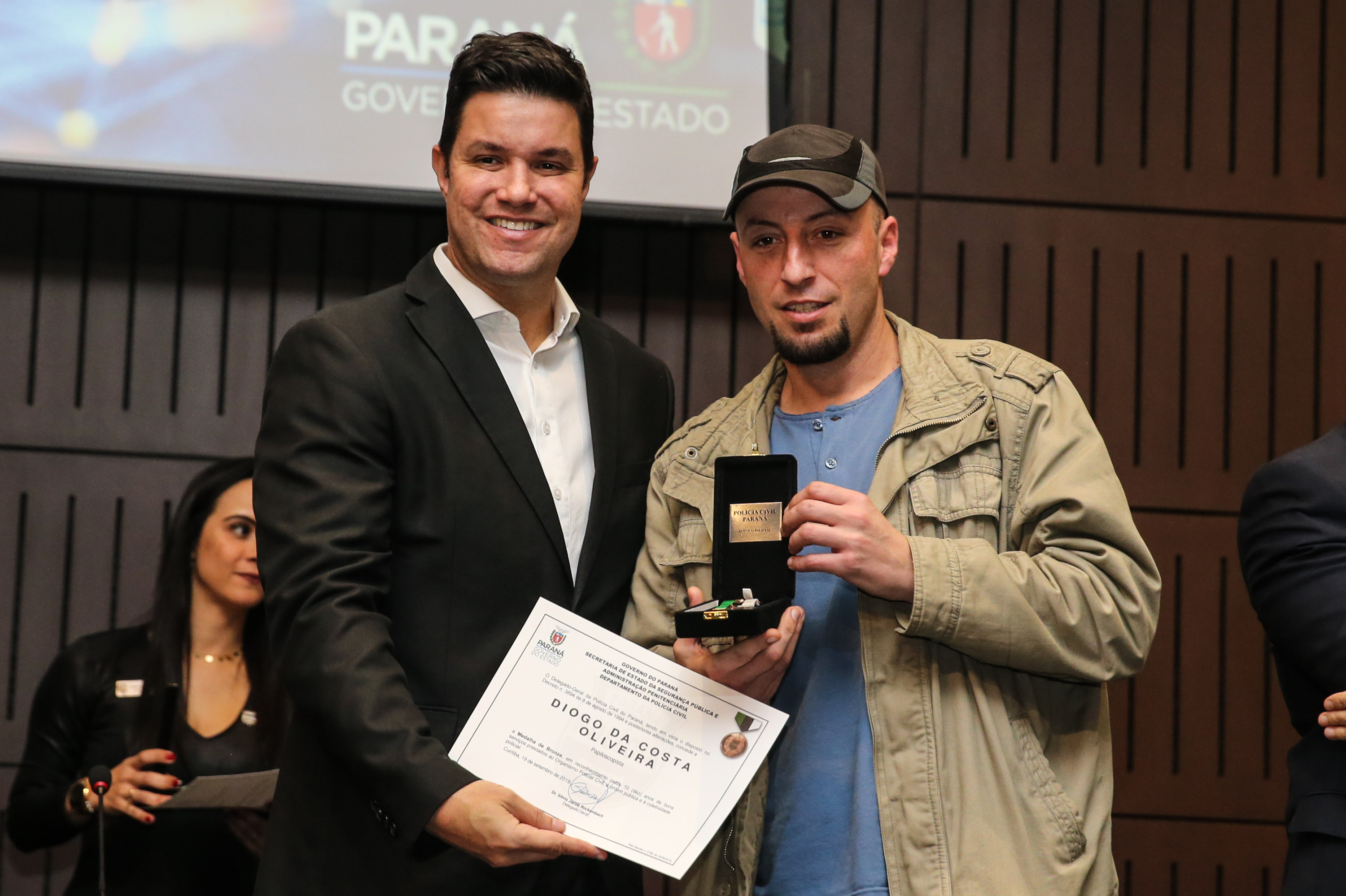 O governador Carlos Massa Ratinho Junior participa nesta segunda-feira (30), da comemoração do aniversário de 166 anos da Polícia Civil no Paraná na sede da OAB Paraná, em Curitiba .   30/09/2019 - Foto: Geraldo Bubniak/AEN