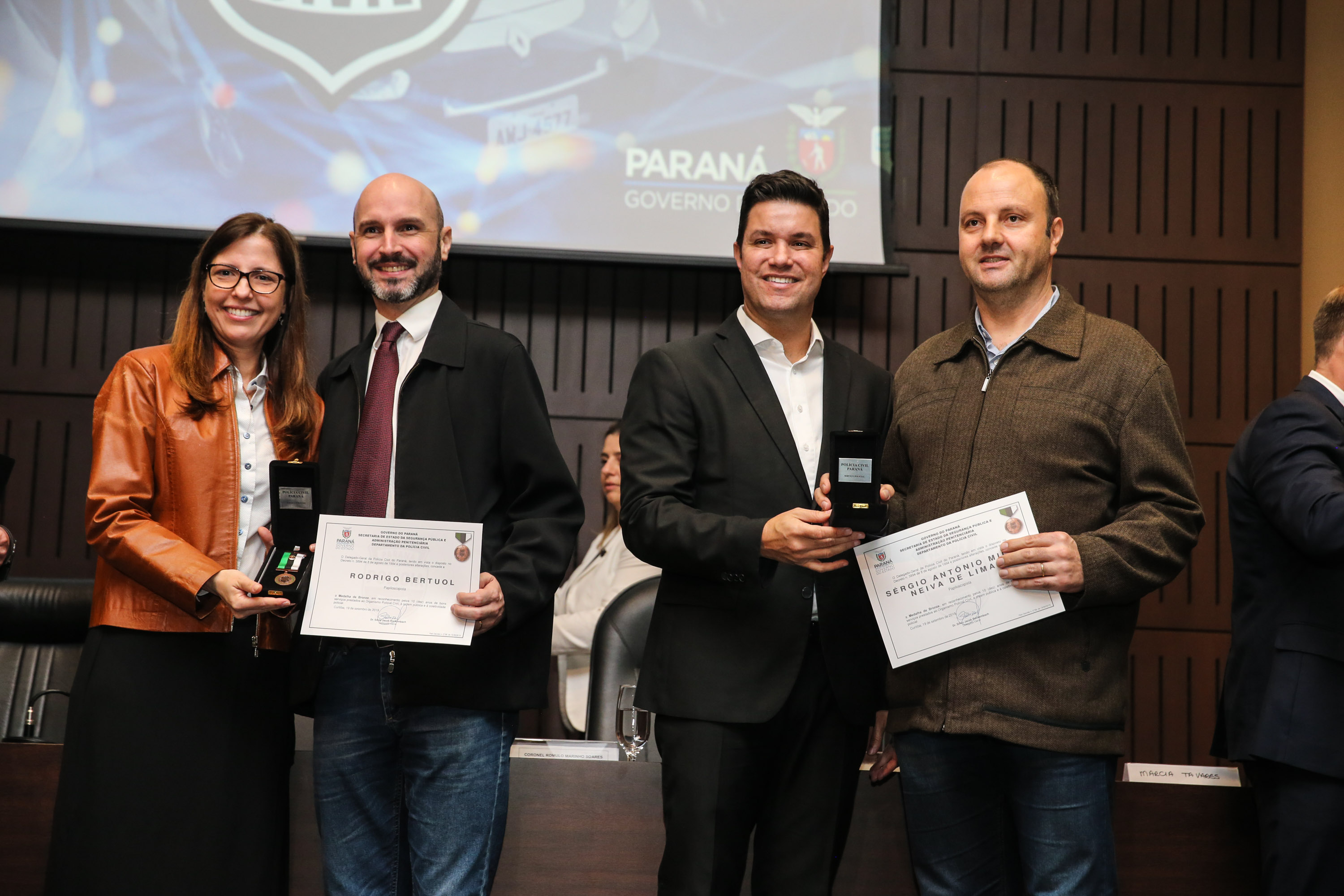 O governador Carlos Massa Ratinho Junior participa nesta segunda-feira (30), da comemoração do aniversário de 166 anos da Polícia Civil no Paraná na sede da OAB Paraná, em Curitiba .   30/09/2019 - Foto: Geraldo Bubniak/AEN