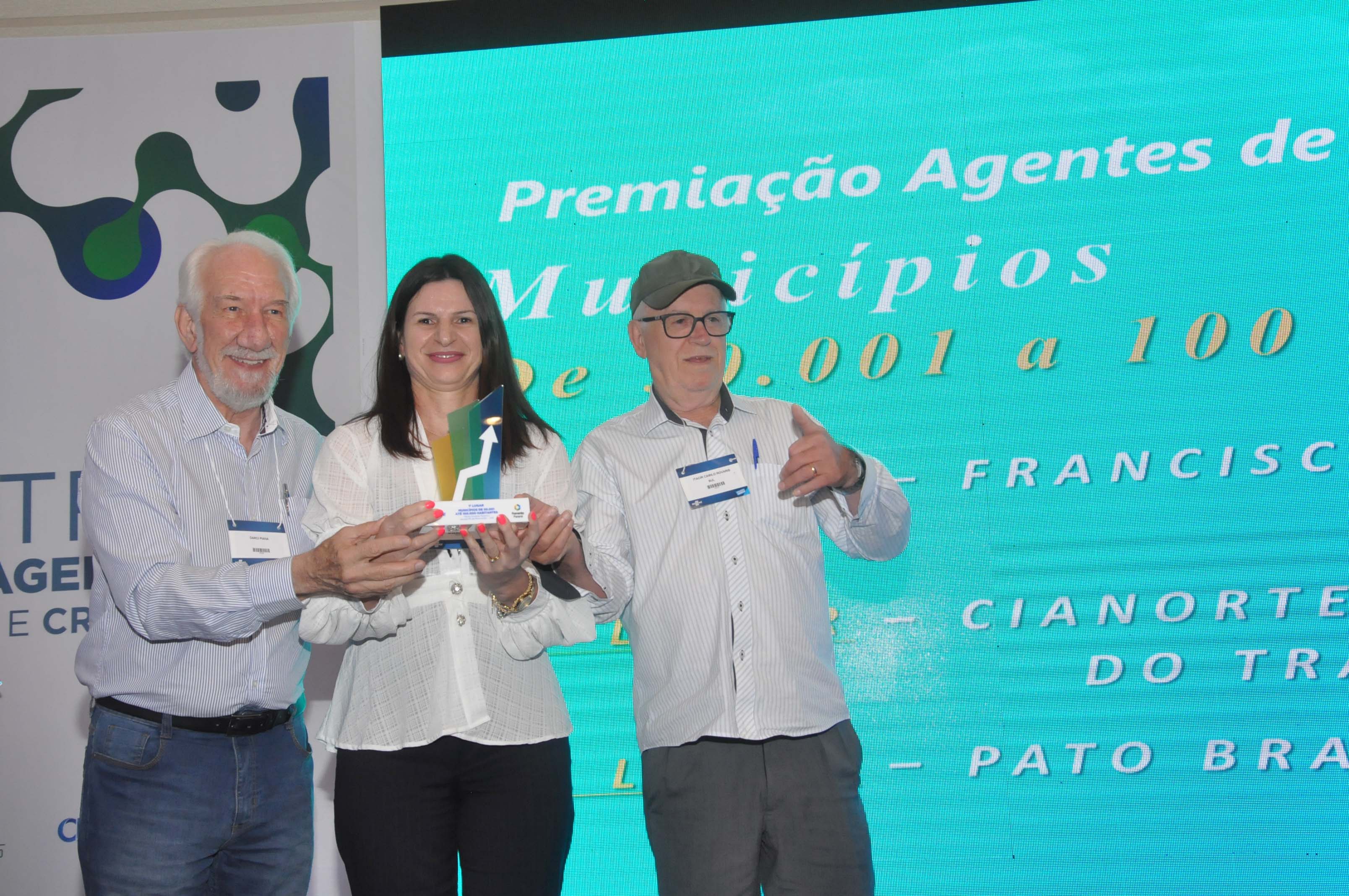 O trabalho realizado pela equipe da Sala do Empreendedor da prefeitura de Francisco Beltrão no atendimento de empreendedores e contratação de operações de microcrédito recebeu o primeiro lugar geral no Prêmio Fomento Paraná e Sebrae/PR de Microcrédito 2019
