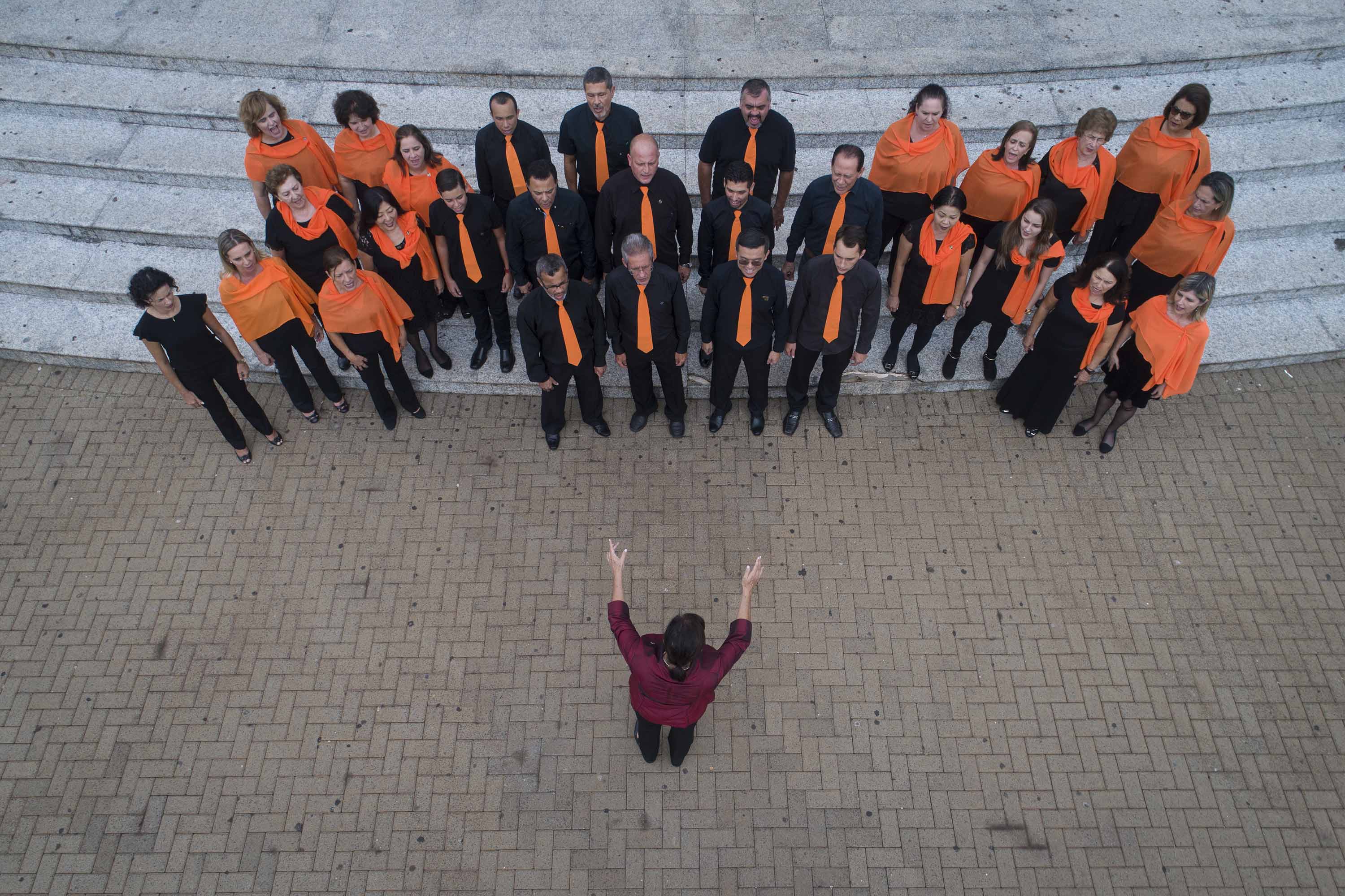 Corais da Copel realizam apresentações natalinas.Foto: Copel