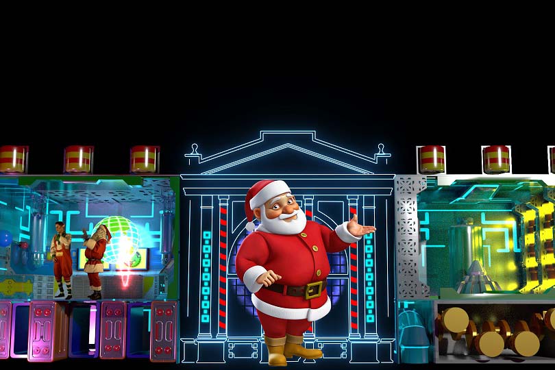 Pelo terceiro ano consecutivo, o centenário Alto São Francisco, mais antigo reservatório da Sanepar, sedia festividades natalinas da capital paranaense. Desta vez, a construção será palco para a encenação “Ecofábrica do Papai Noel”, uma parceria entre a Sanepar e a Tempo Arte Produções Artísticas.Foto: Sanepar