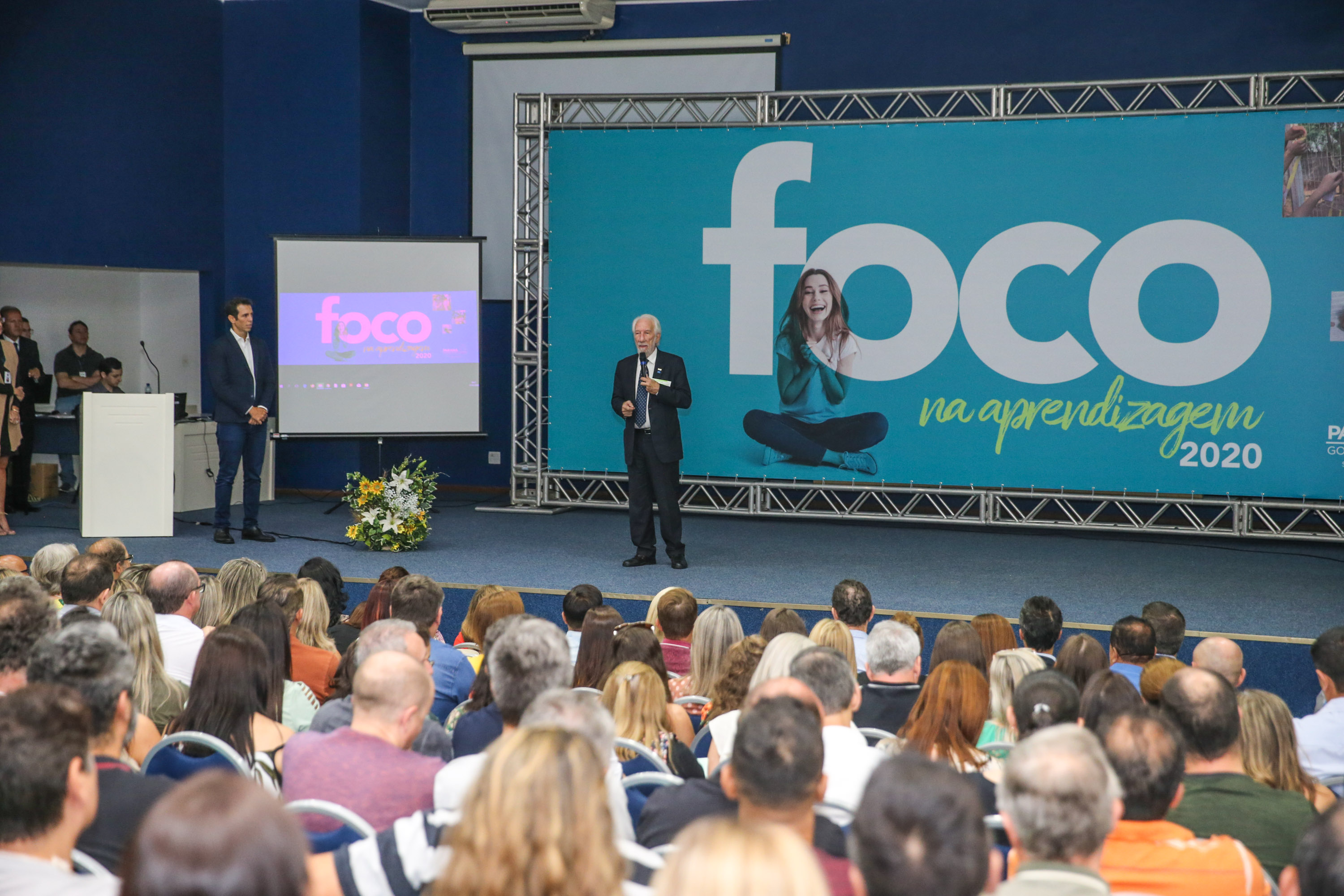 O vice-governador Darci Piana  discursa no Seminário Foco na Aprendizagem 2020  21/01/2020  -  Foto: Geraldo Bubniak/AEN