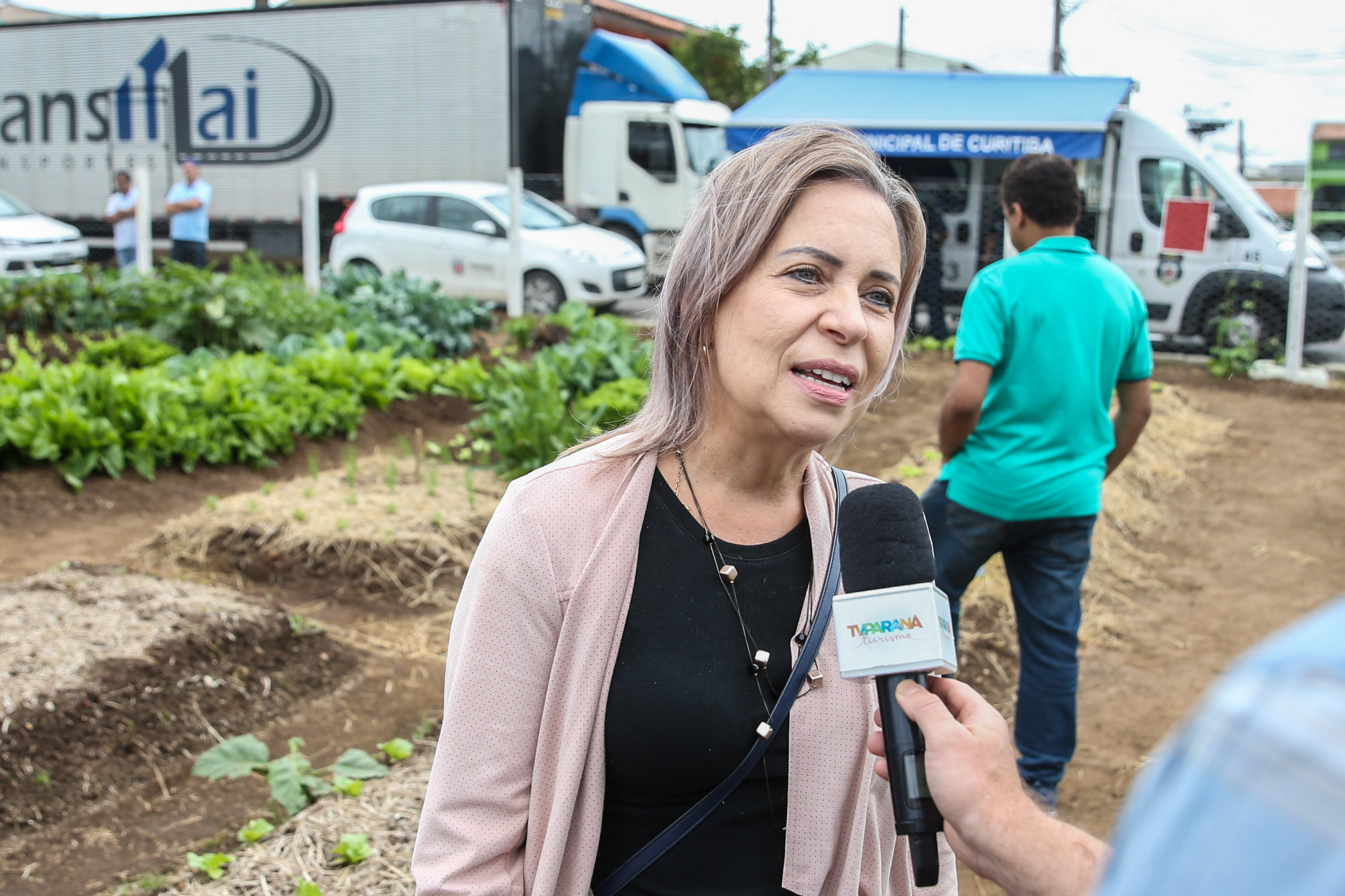 Inauguração da Horta Comunitária Moradias Marumbi do programa da Secretaria de Estado da Agricultura e do Abastecimento,  nesta quinta-feira (16), no bairro Uberaba, em Curitiba. A diretora do Desan (Departamento de Segurança Alimentar e Nutricional), Márcia Cristina Stolarski. 22/01/2020  -  Foto: Geraldo Bubniak/AEN