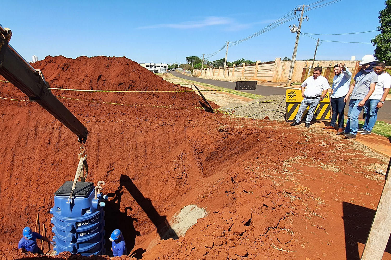 Obras viabilizam coleta e tratamento de esgoto para mais de 2,1 mil famílias de Arapongas. Foto: Sanepar