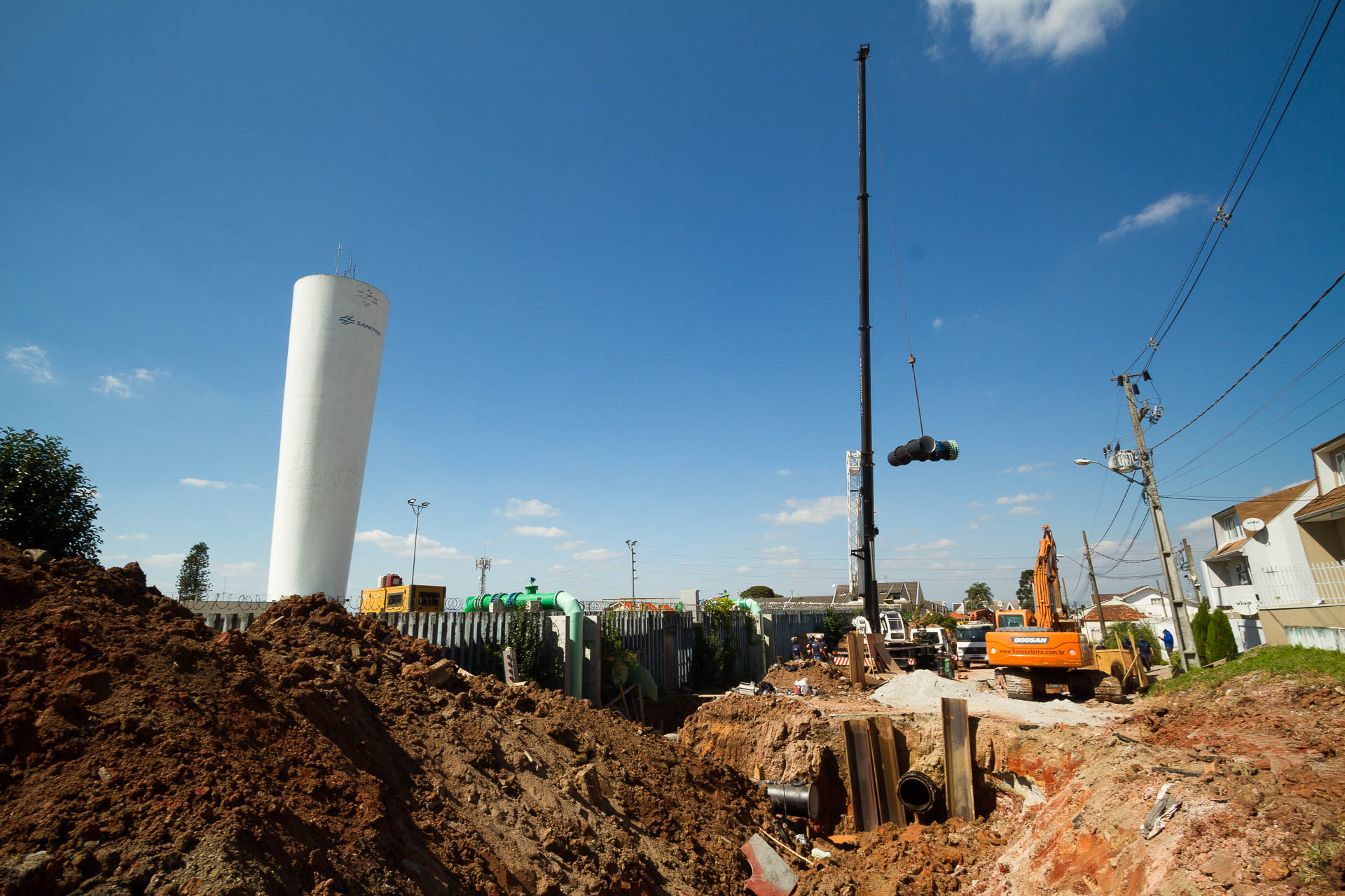 Sanepar conclui obra que vai melhorar distribuição de água
 . Foto:Sanepar