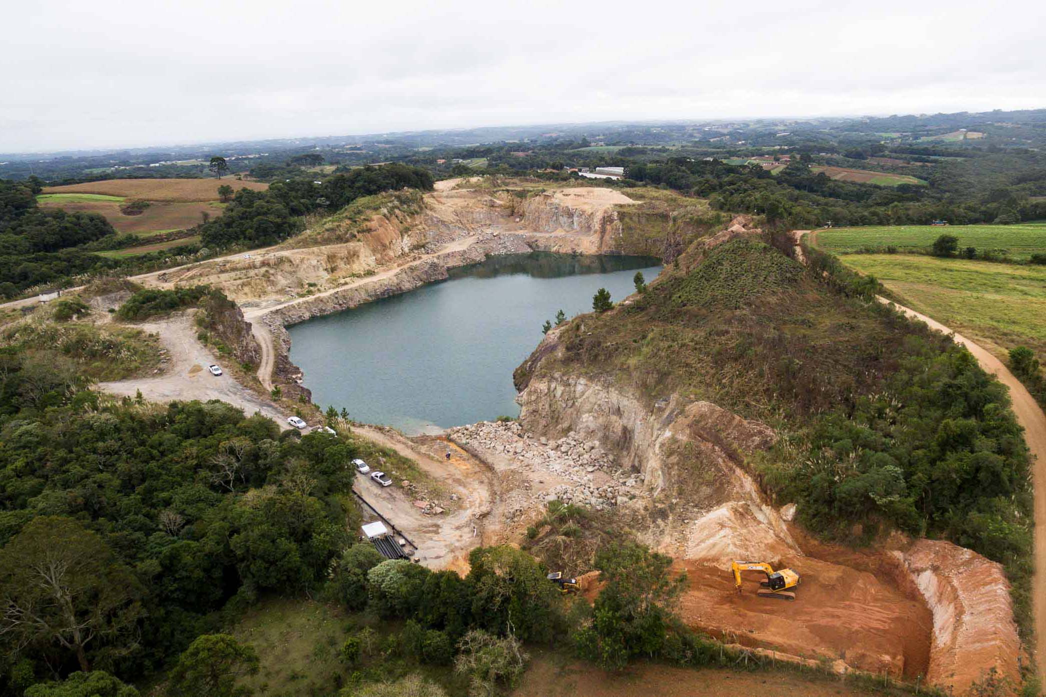 Sanepar faz mais uma obra de captação de água, agora em São José dos Pinhais. Foto: Sanepar
