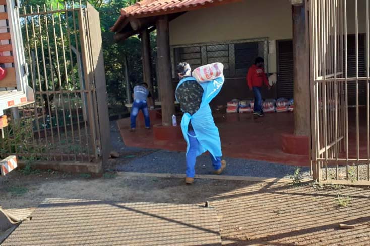 Defesa Civil Estadual apoia FUNAI na entrega de cestas básicas em aldeias indígenas no Paraná. Foto:Defesa Civil