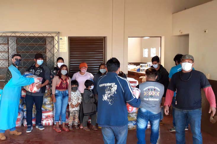 Defesa Civil Estadual apoia FUNAI na entrega de cestas básicas em aldeias indígenas no Paraná. Foto:Defesa Civil