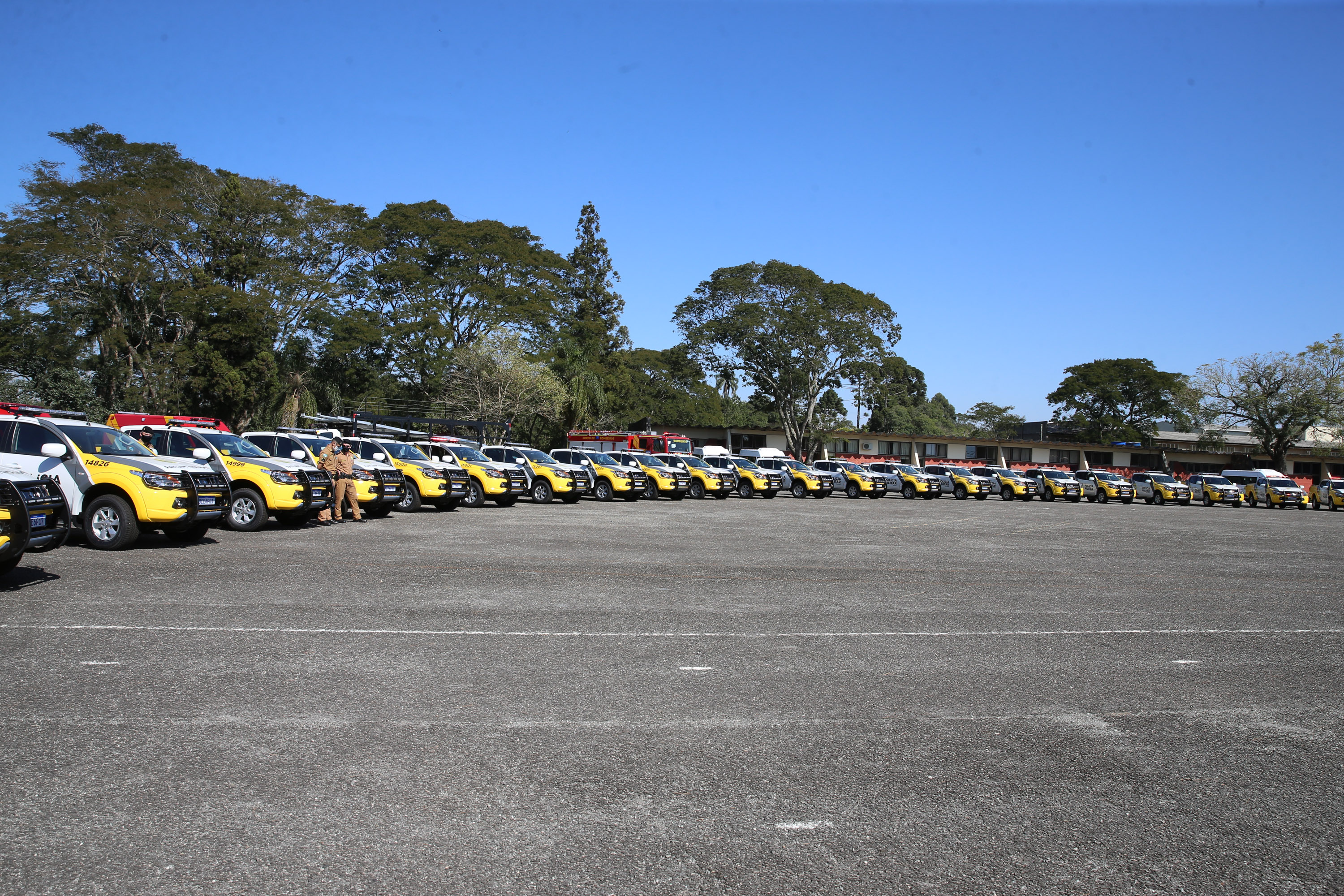 O Governador Carlos Massa Ratinho Junior entrega nesta segunda-feira (10/08), a reforma, melhorias e ampliacao da Academia Policial Militar do Guatupê - bloco 3 e novas  viaturas.  Curitiba, 10/08/2020 - Foto: Geraldo Bubniak/AEN