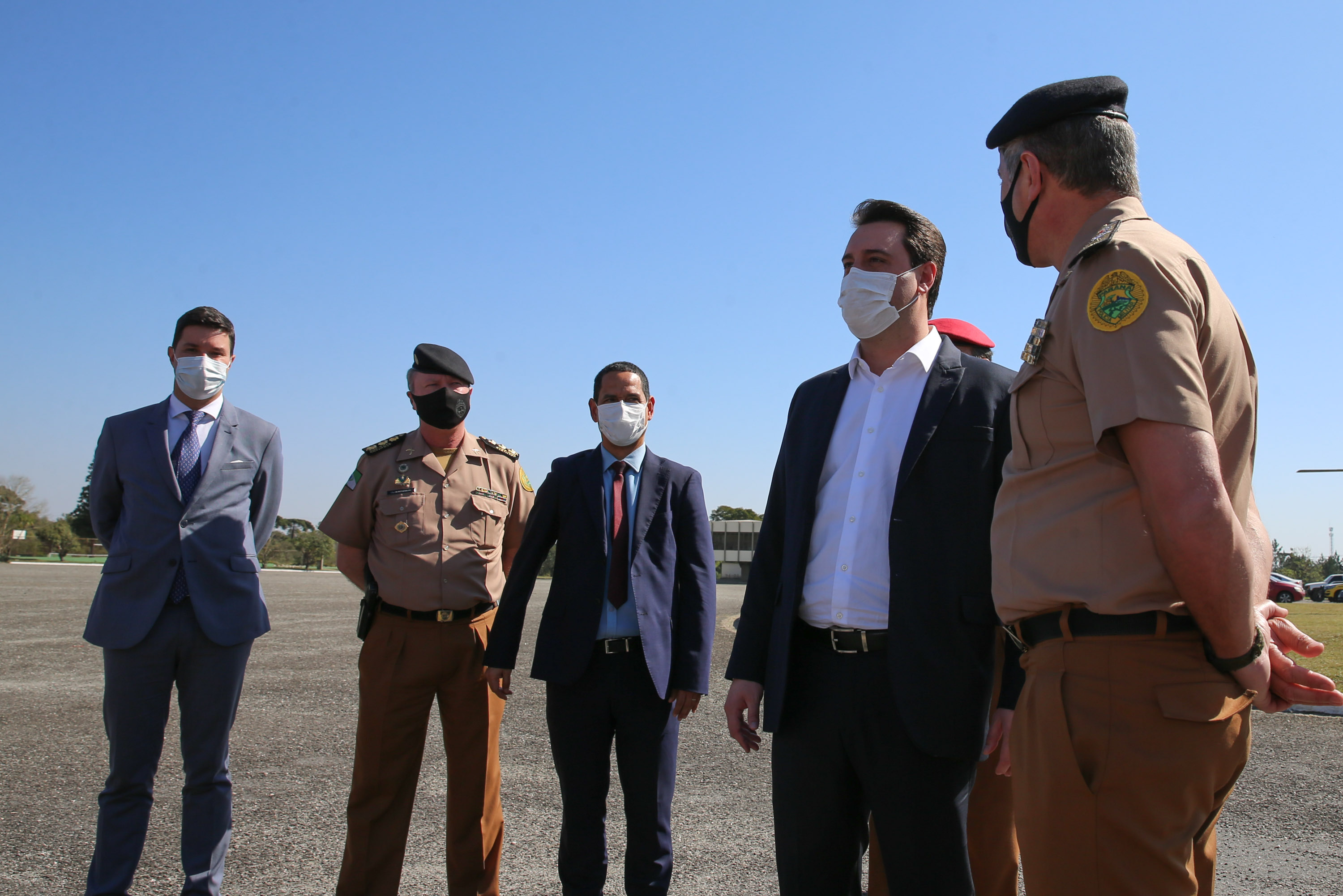 O Governador Carlos Massa Ratinho Junior entrega nesta segunda-feira (10/08), a reforma, melhorias e ampliacao da Academia Policial Militar do Guatupê - bloco 3 e novas  viaturas.  Curitiba, 10/08/2020 - Foto: Geraldo Bubniak/AEN