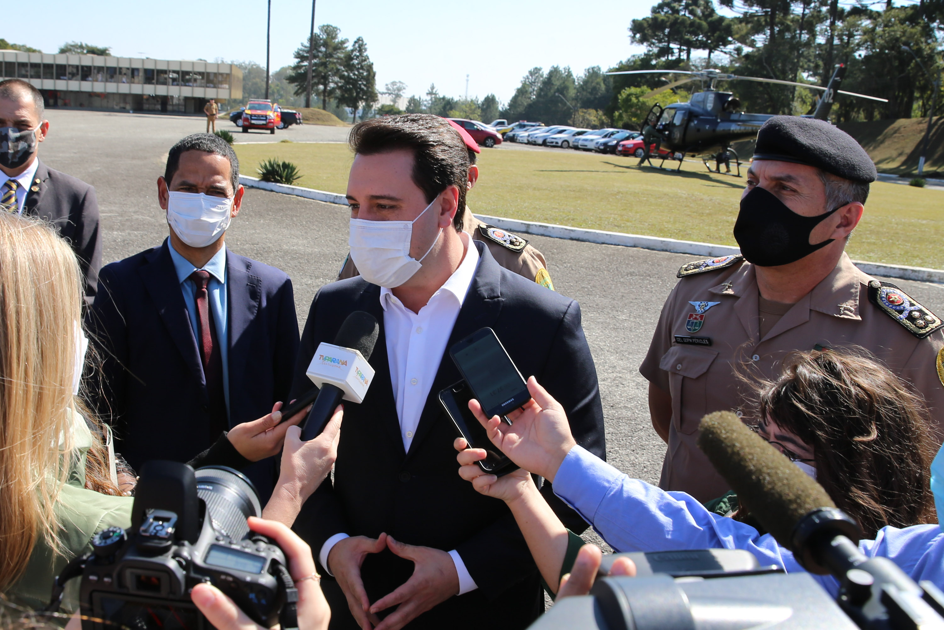 O Governador Carlos Massa Ratinho Junior entrega nesta segunda-feira (10/08), a reforma, melhorias e ampliacao da Academia Policial Militar do Guatupê - bloco 3 e novas  viaturas.  Curitiba, 10/08/2020 - Foto: Geraldo Bubniak/AEN