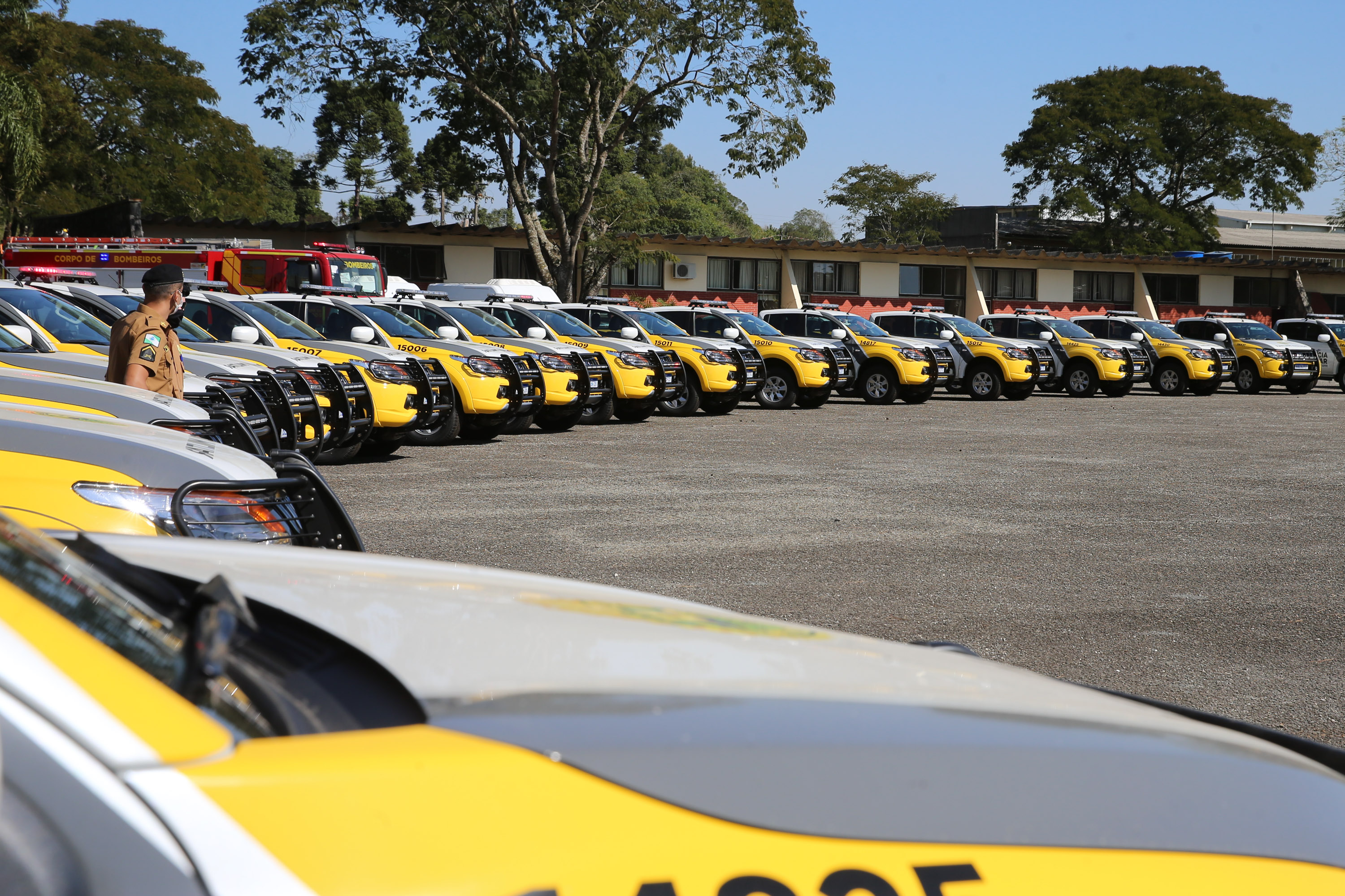 O Governador Carlos Massa Ratinho Junior entrega nesta segunda-feira (10/08), a reforma, melhorias e ampliacao da Academia Policial Militar do Guatupê - bloco 3 e novas  viaturas.  Curitiba, 10/08/2020 - Foto: Geraldo Bubniak/AEN