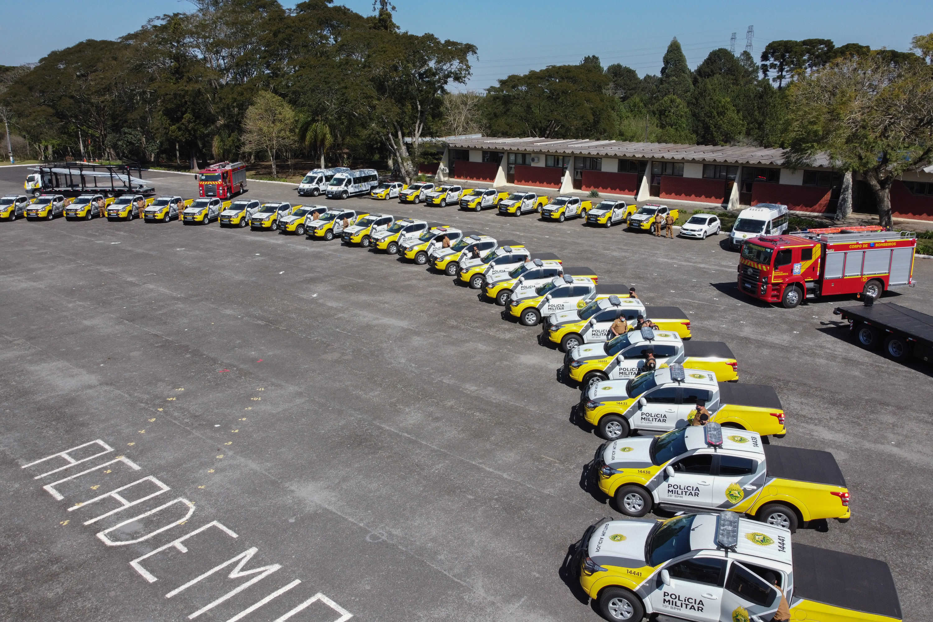 O Governador Carlos Massa Ratinho Junior entrega nesta segunda-feira (10/08), a reforma, melhorias e ampliacao da Academia Policial Militar do Guatupê - bloco 3 e novas  viaturas.  Curitiba, 10/08/2020 - Foto: Geraldo Bubniak/AEN