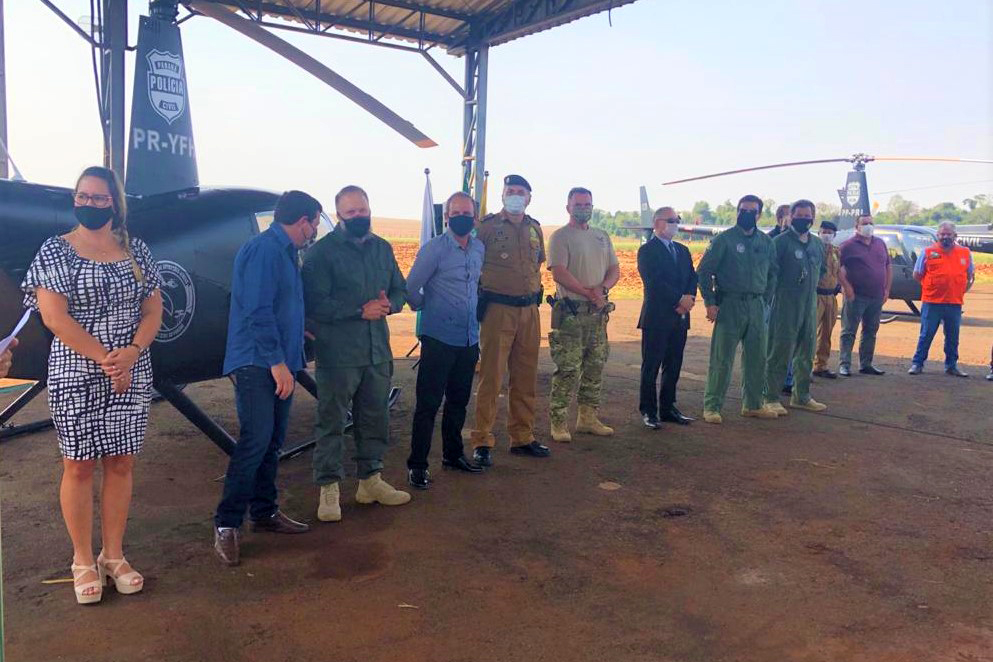Para intensificar a segurança nas fronteiras, Polícia Civil inaugura base aérea no oeste do Paraná. Foto:SESP