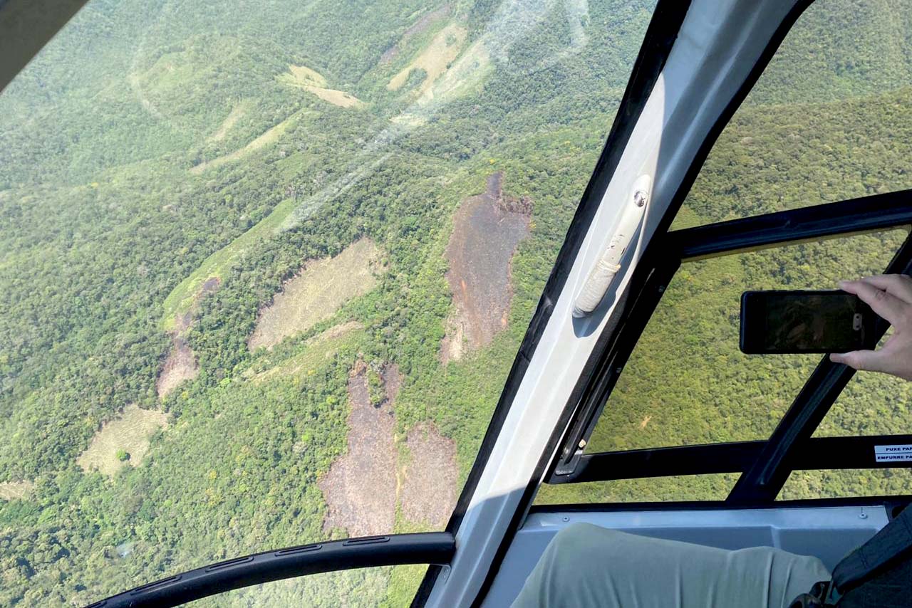IAT teve apoio aéreo em fiscalização nos parques estaduais. Foto: IAT